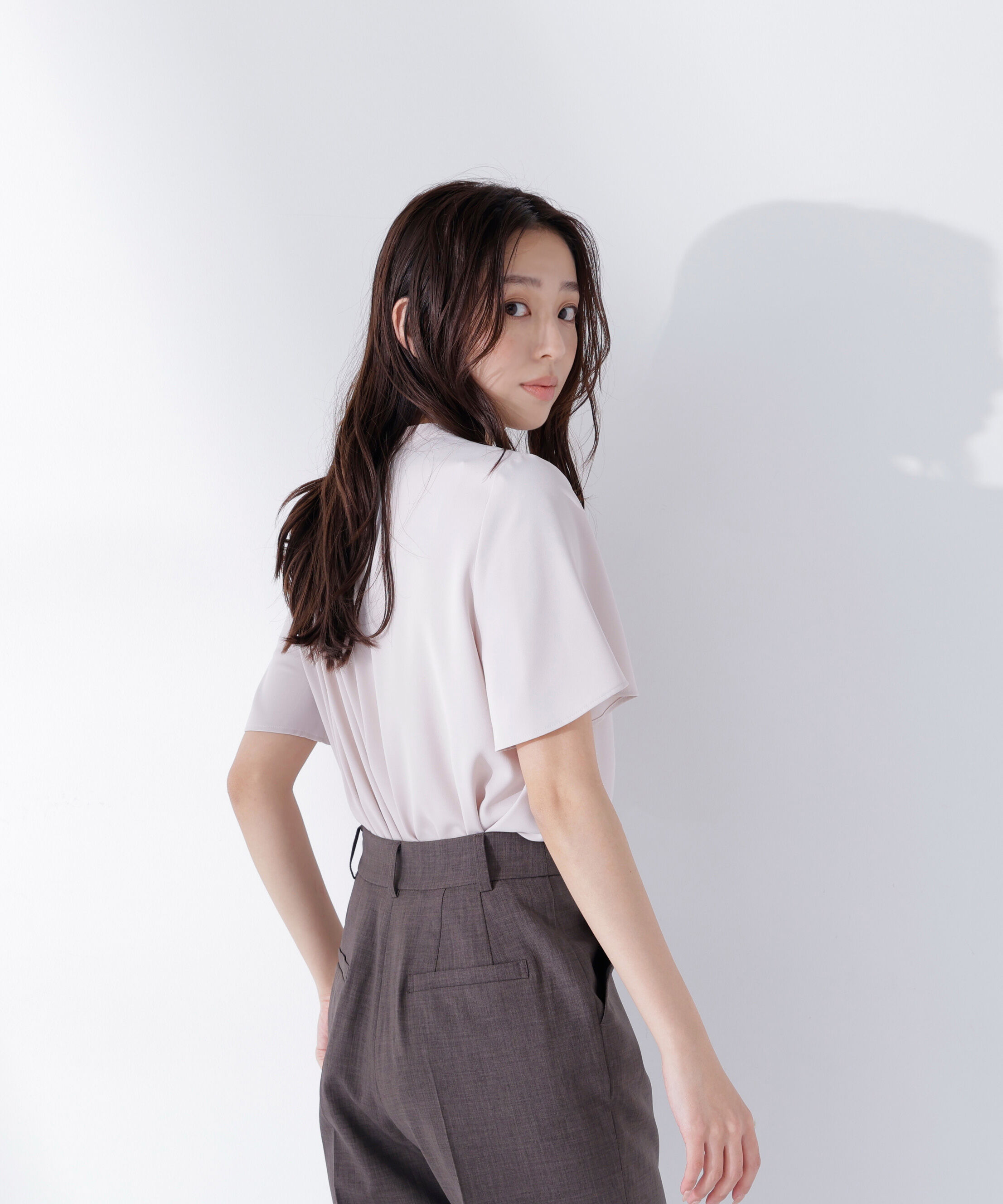  「フロントタックフレアスリーブブラウス」|シャツ・ブラウス|