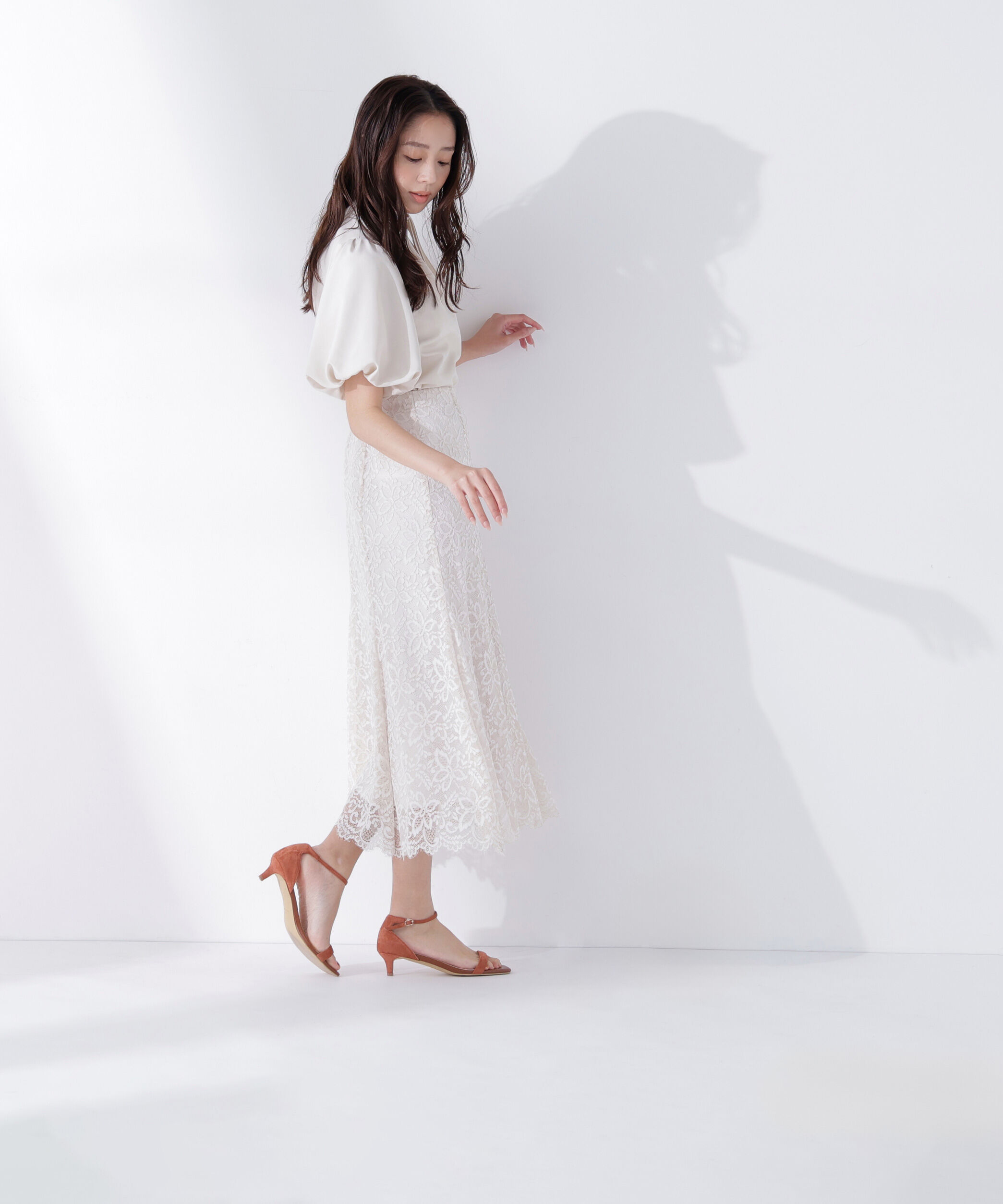  「リネンライクサイドタイブラウス」|シャツ・ブラウス|