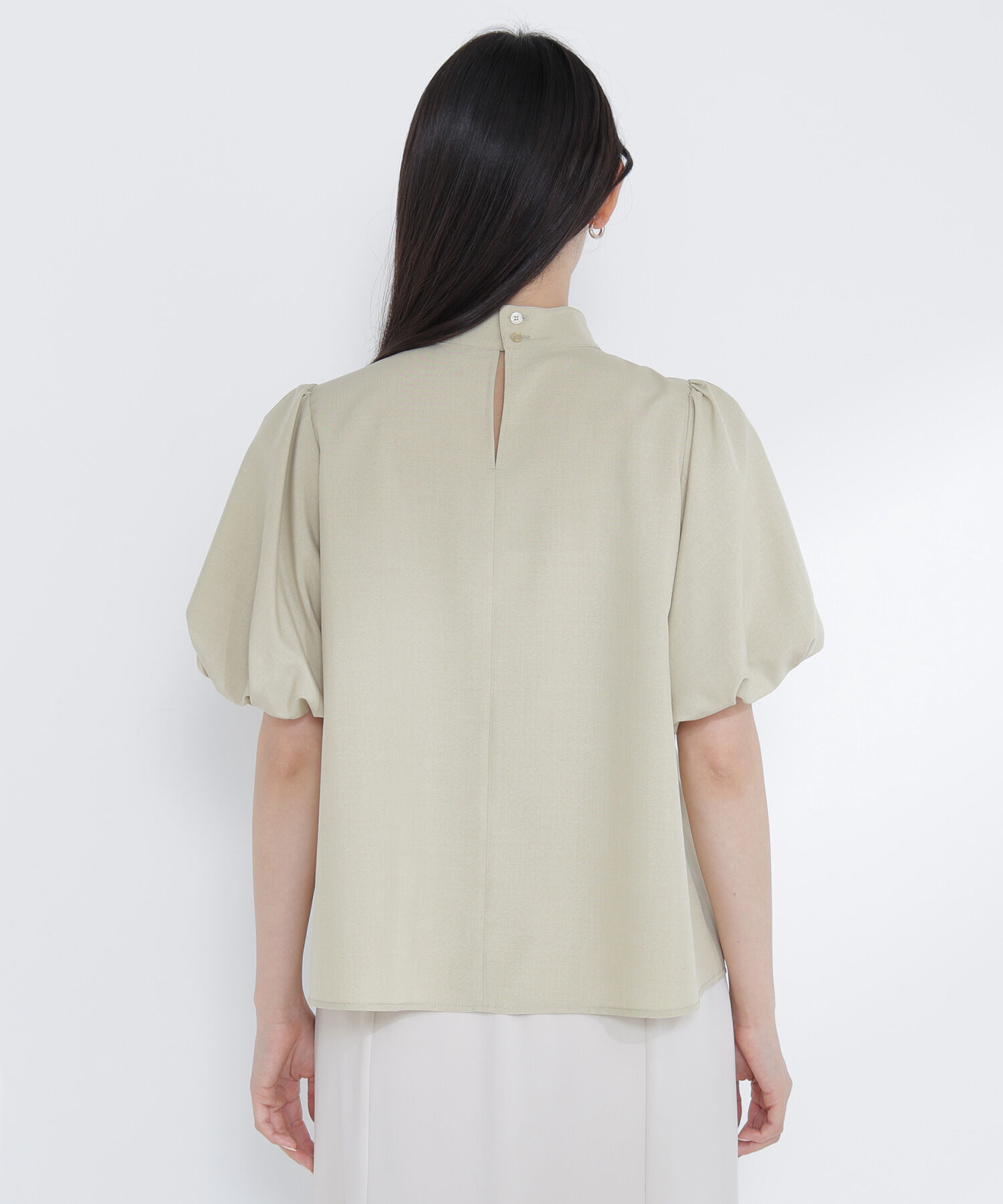  「リネンライクサイドタイブラウス」|シャツ・ブラウス|
