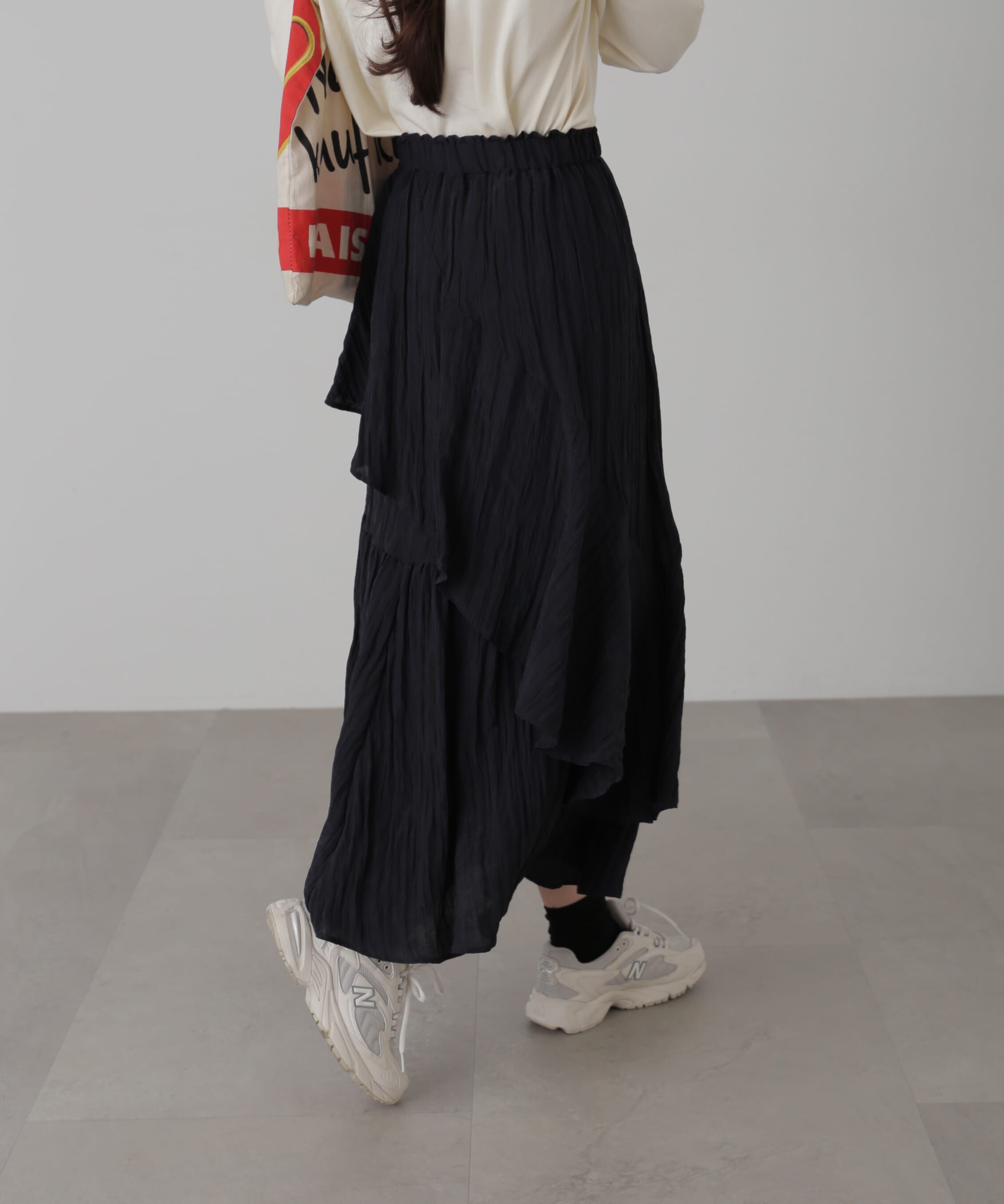  「ワッシャーランダムティアードスカート」|スカート|