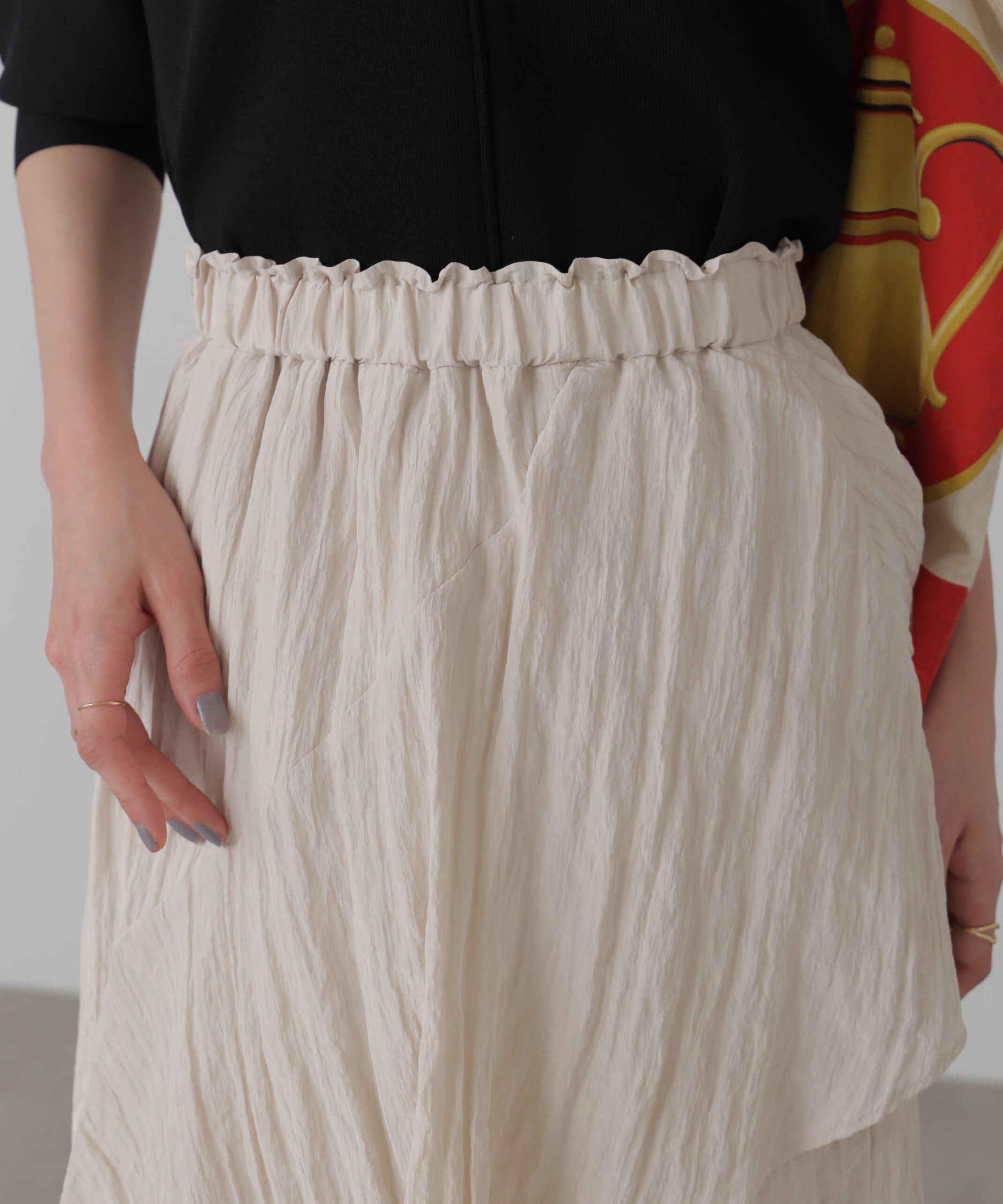  「ワッシャーランダムティアードスカート」|スカート|