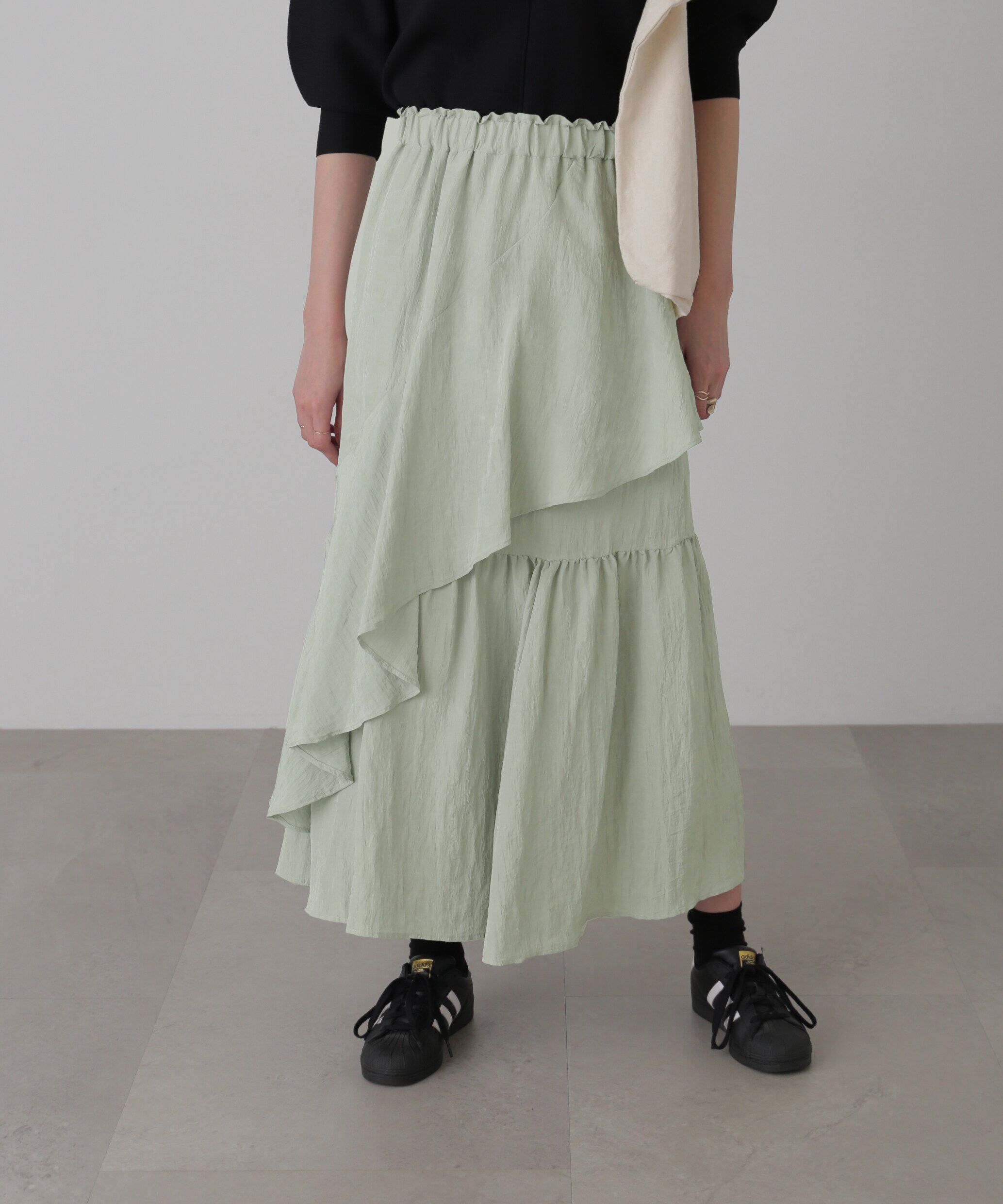  「ワッシャーランダムティアードスカート」|スカート|