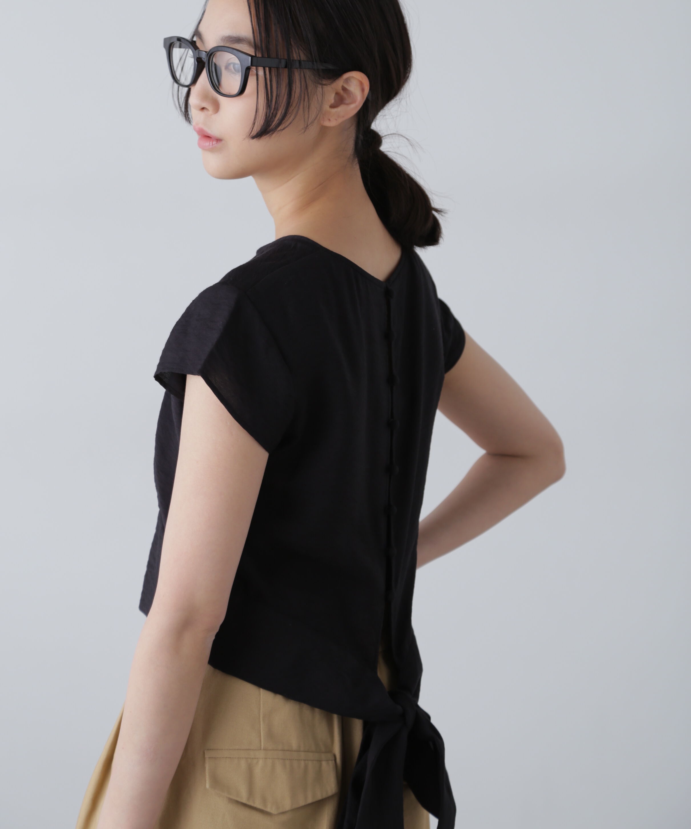  「バックリボンフレンチブラウス」|シャツ・ブラウス|