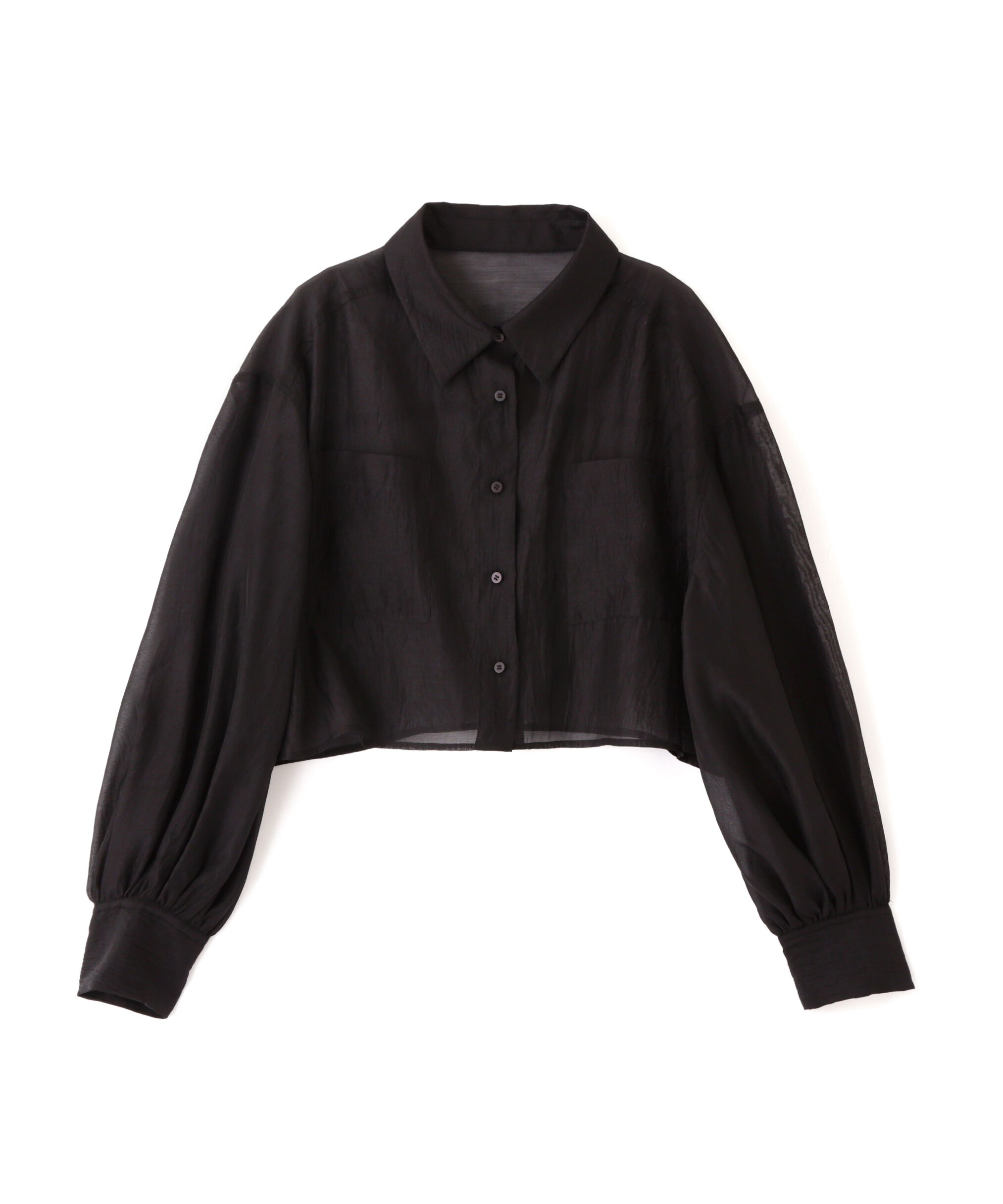  「シアーオーガンジーショート丈シャツ」|シャツ・ブラウス|