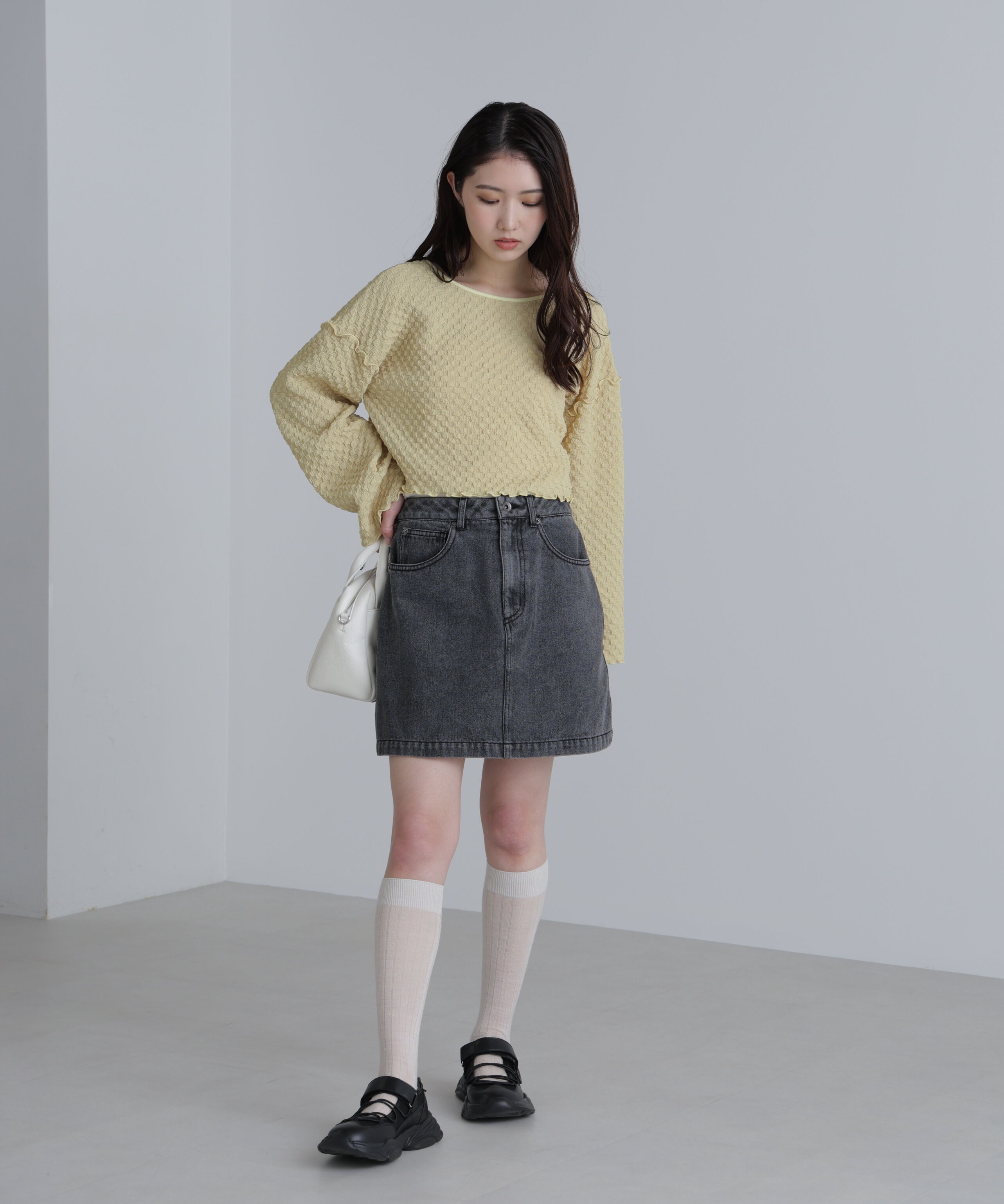  「前後２ＷＡＹぽこぽこリボンカーディガン」|Tシャツ・カットソー|