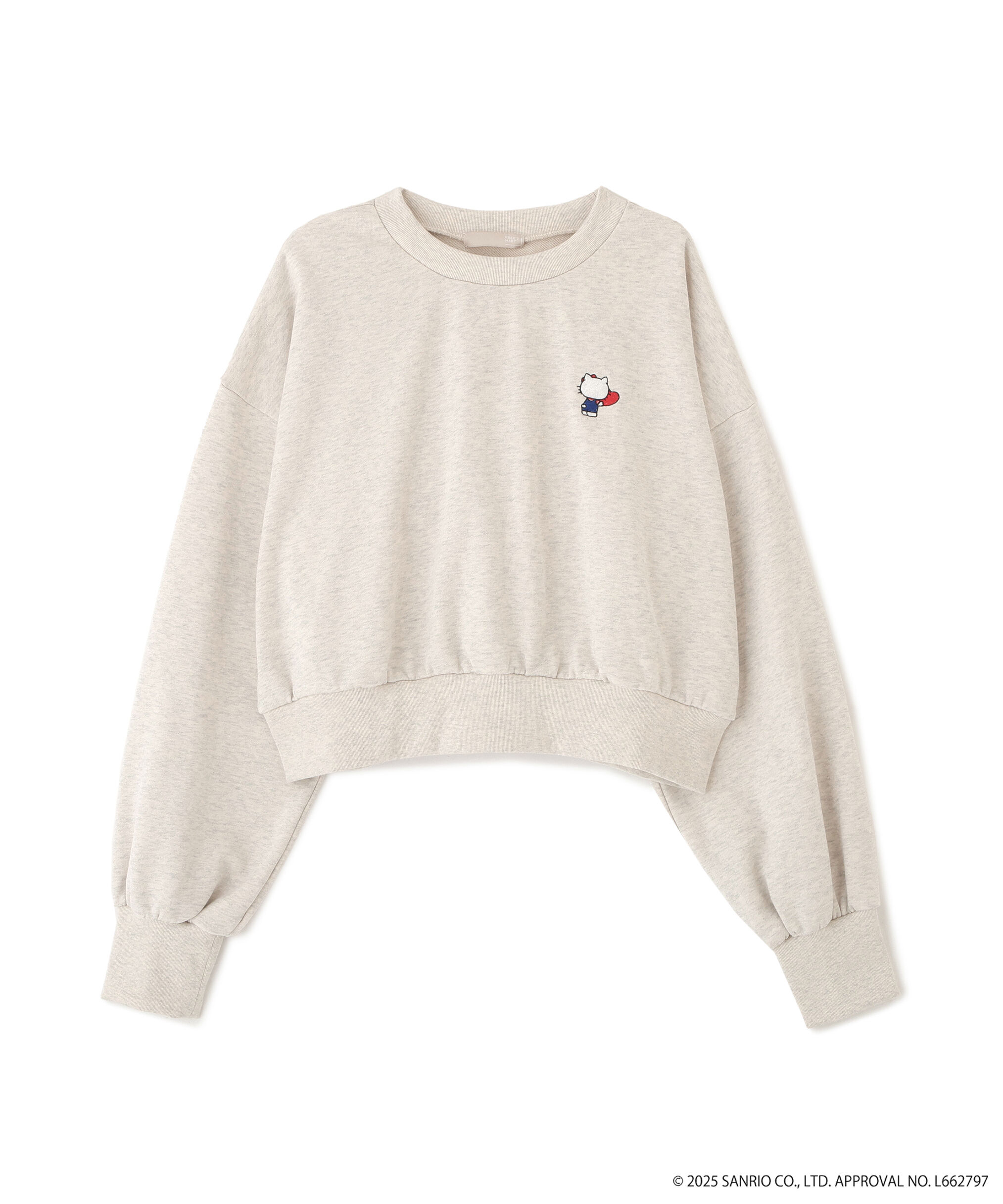  「ｻﾝﾘｵｷｬﾗｸﾀｰｽﾞｺﾗﾎﾞ SHORT SWEAT ｼｮｰﾄｽｳｪｯﾄ 胸KITTY&times; 」|Tシャツ・カットソー|