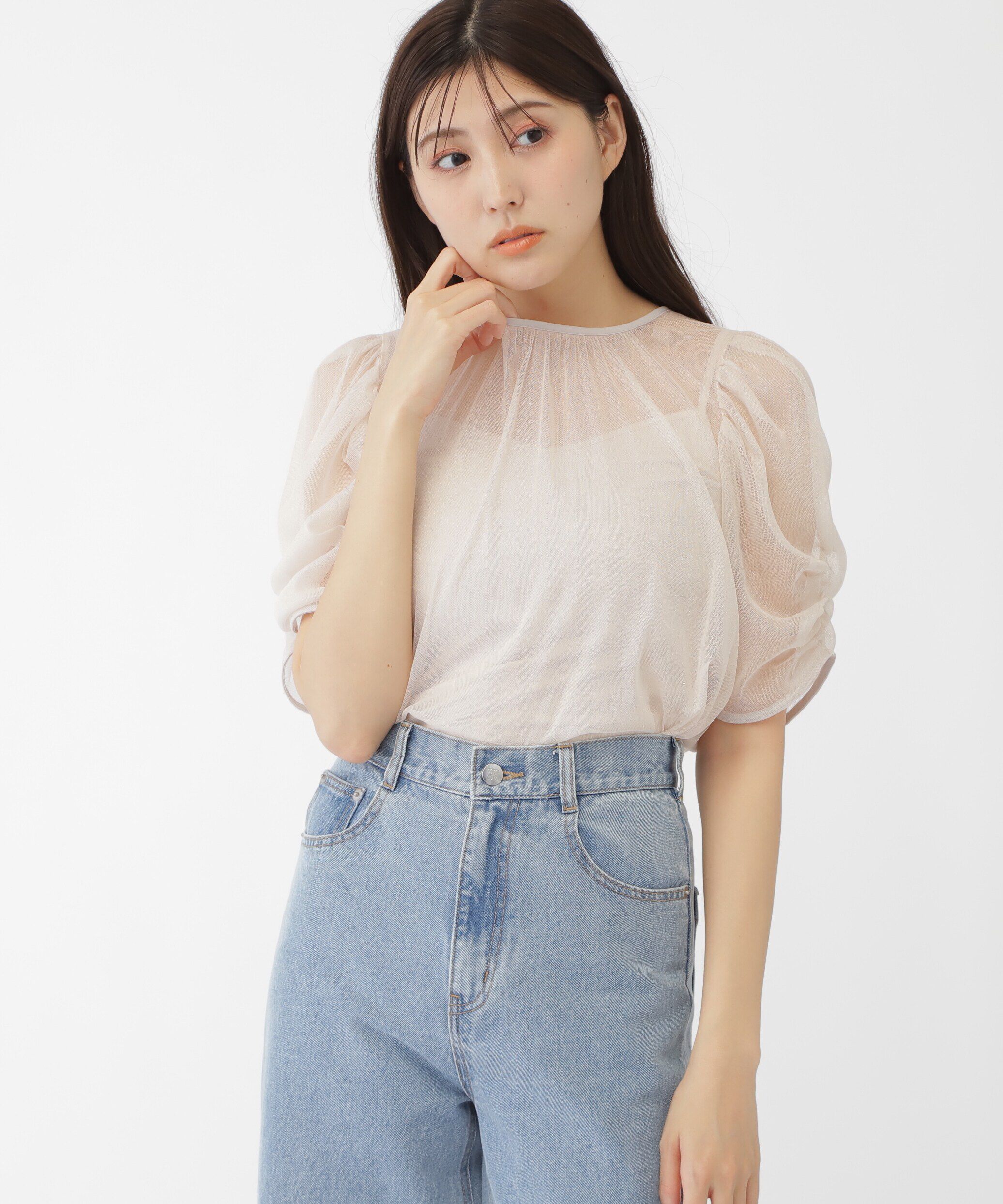  「ラメチュールブラウス」|シャツ・ブラウス|