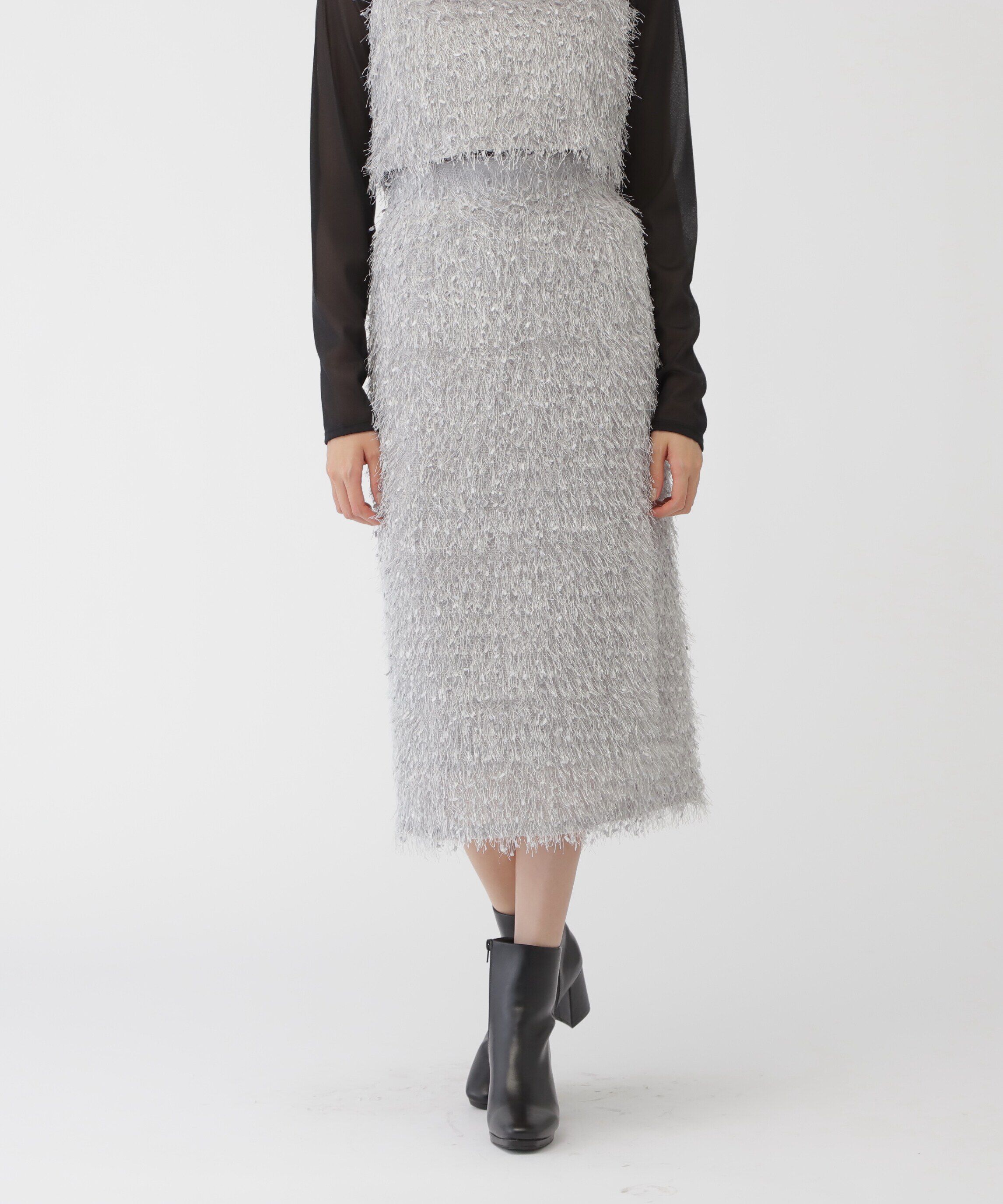  「ストレッチファンシーヤーンタイトスカート」|スカート|