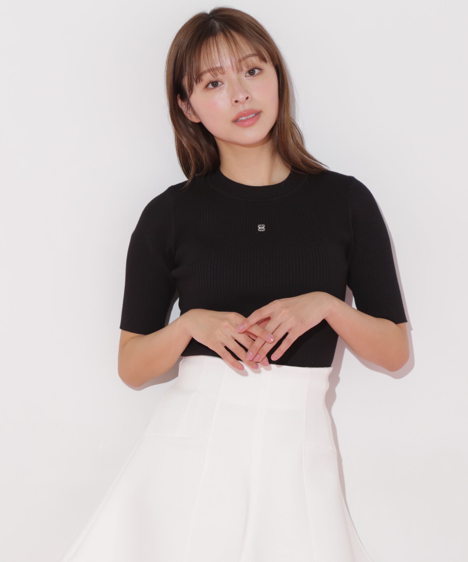  「メタルプレートリブニット」|ニット・セーター|