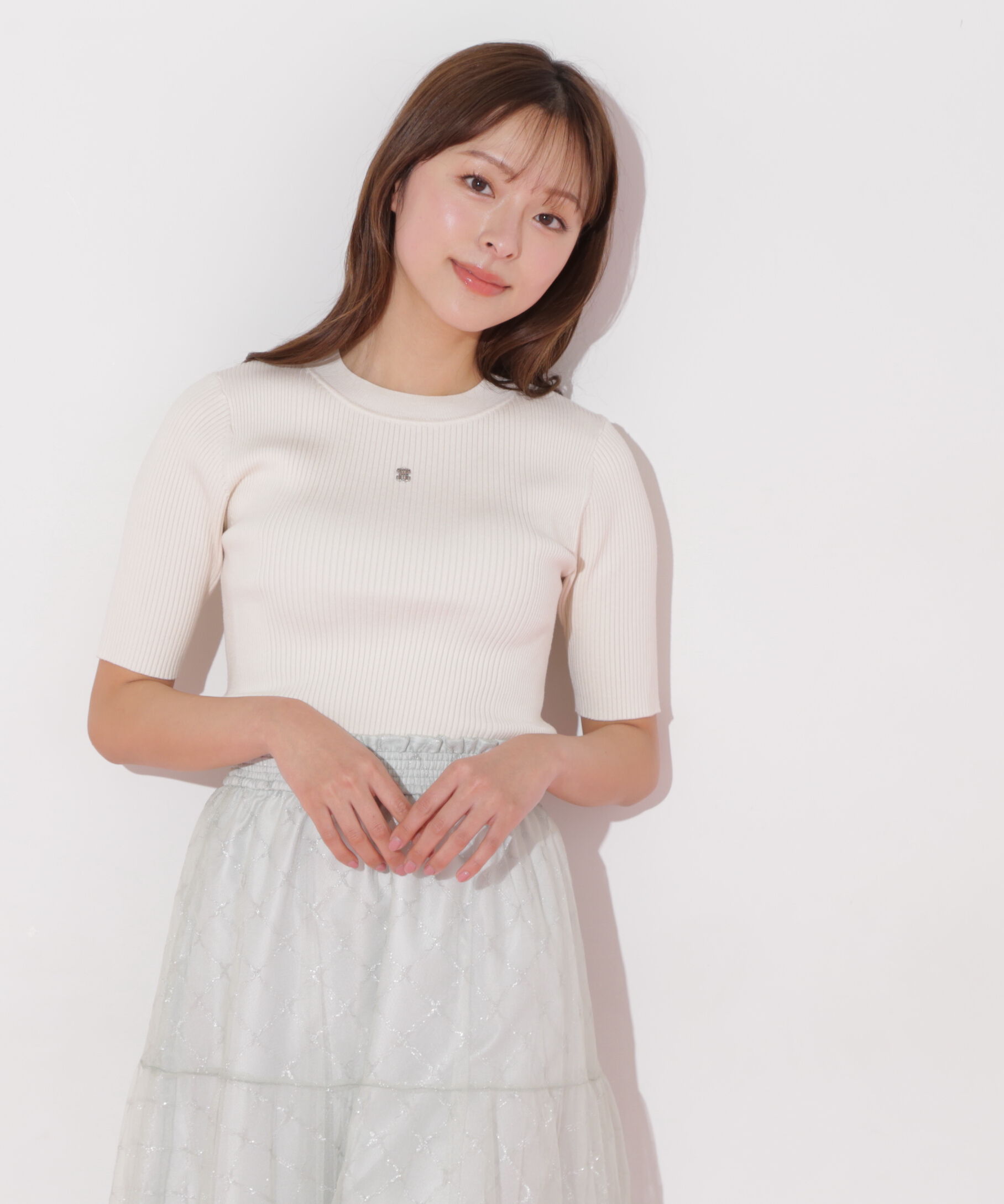  「メタルプレートリブニット」|ニット・セーター|