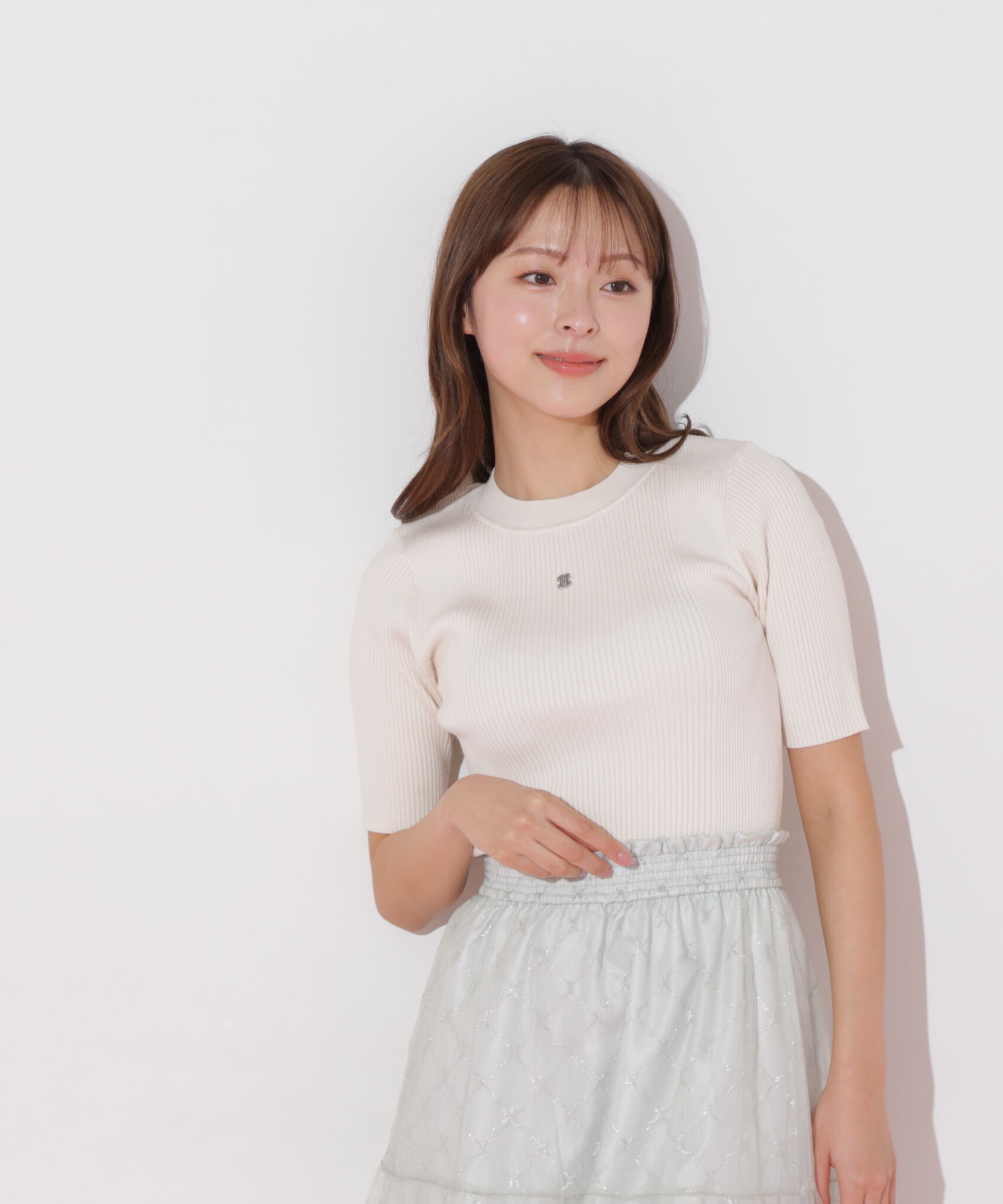  「メタルプレートリブニット」|ニット・セーター|