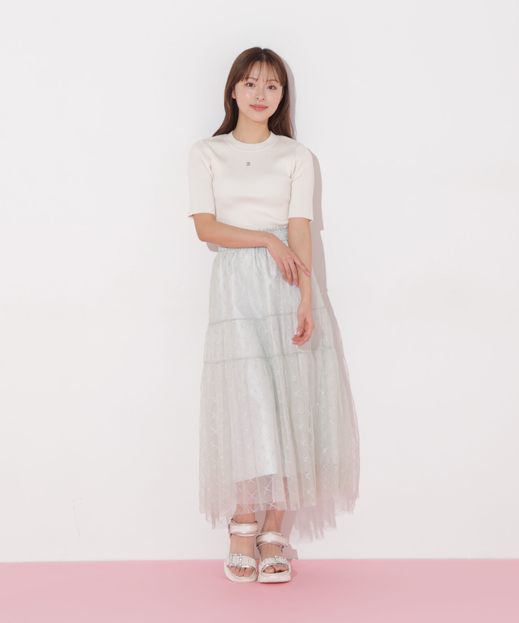  「メタルプレートリブニット」|ニット・セーター|