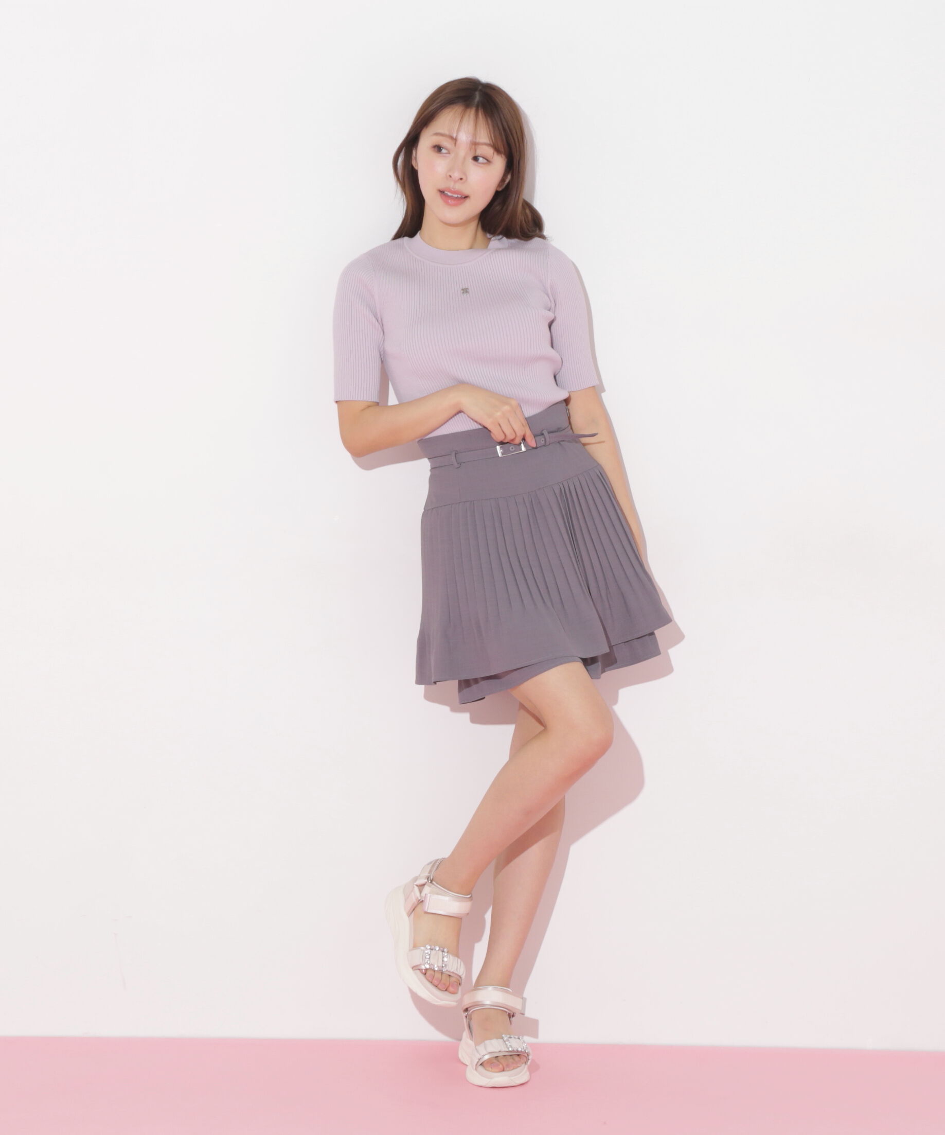  「メタルプレートリブニット」|ニット・セーター|