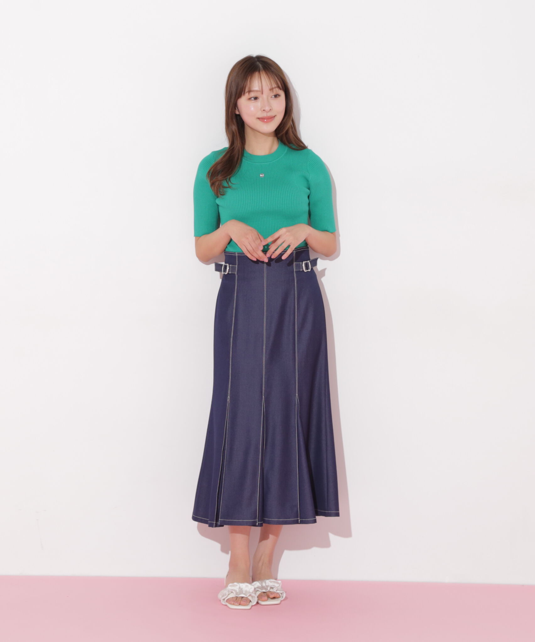  「メタルプレートリブニット」|ニット・セーター|