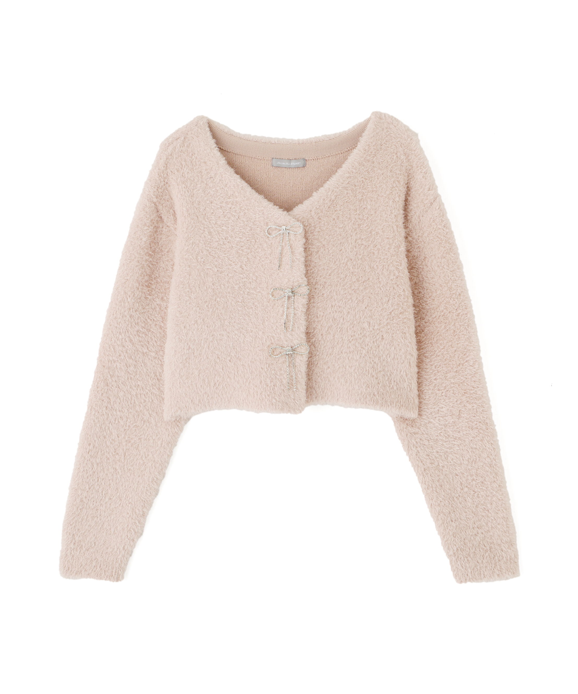  「リボンビジューフェザーカーディガン」|ニット・セーター|