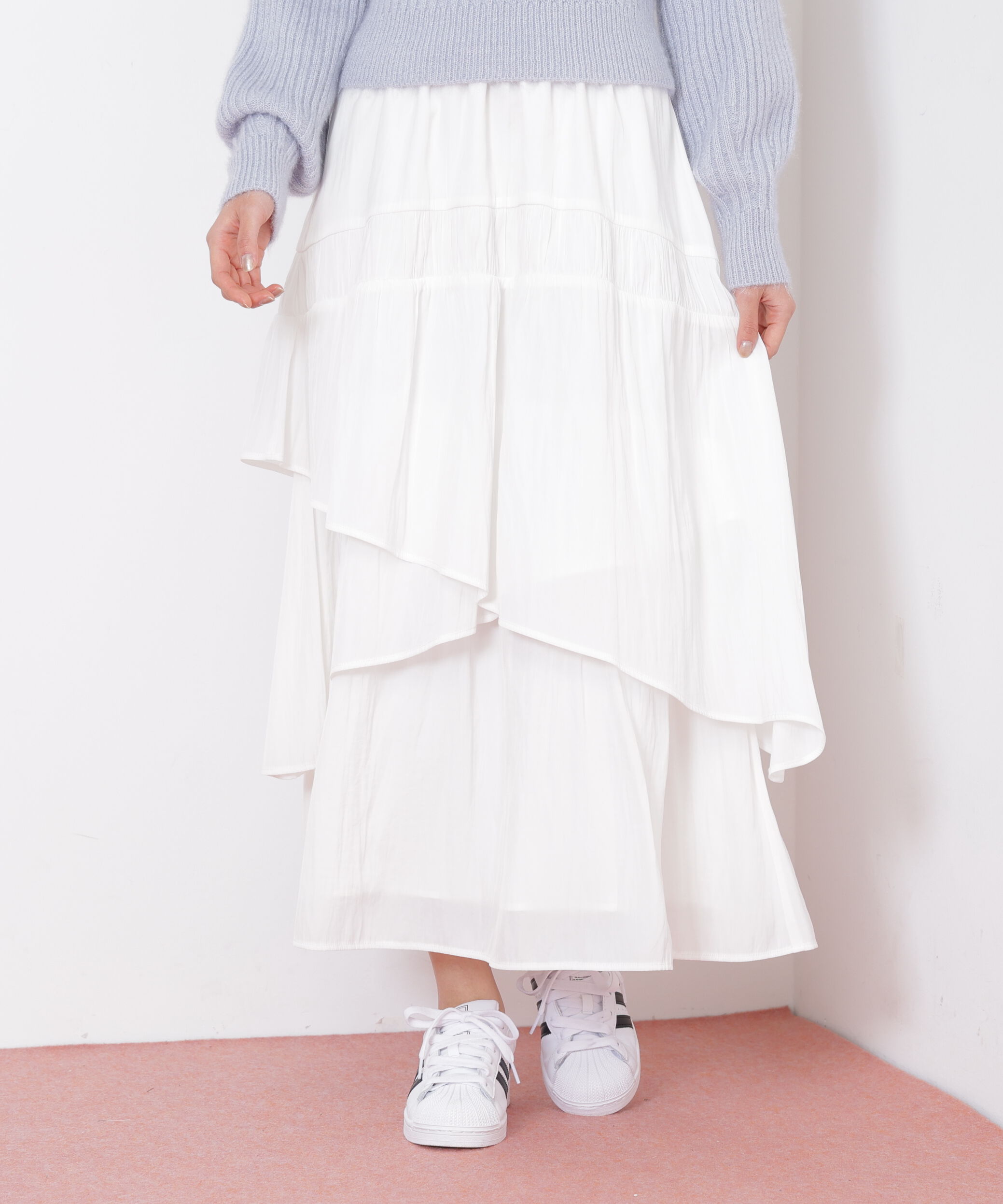  「割線ランダムティアードスカート」|スカート|