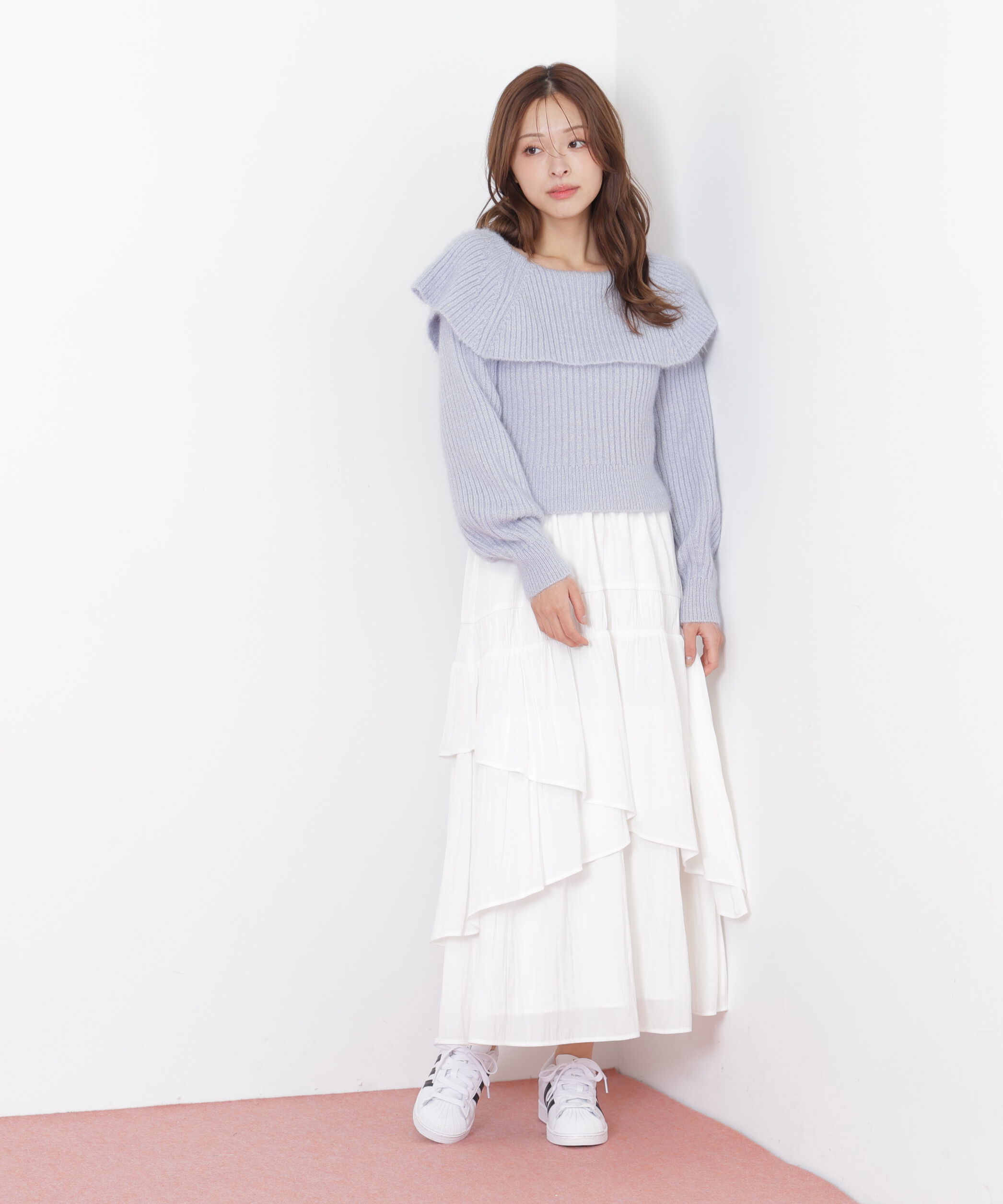  「割線ランダムティアードスカート」|スカート|