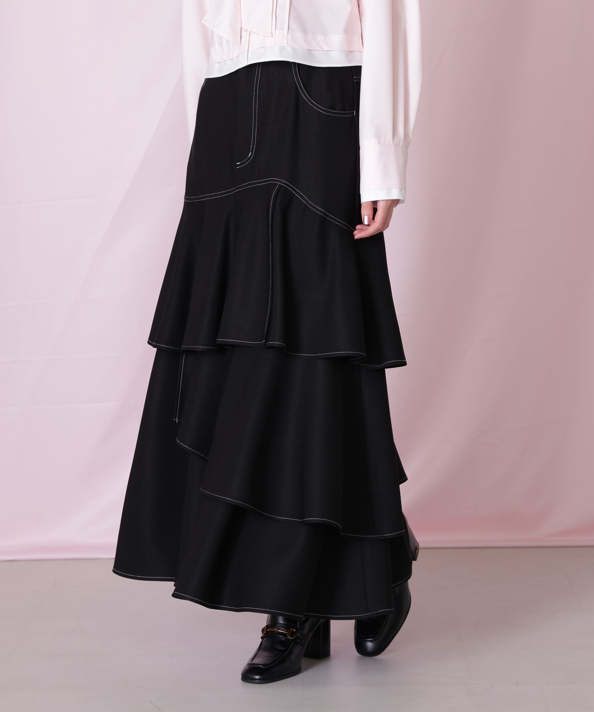  「アシメティアードスカート」|スカート|