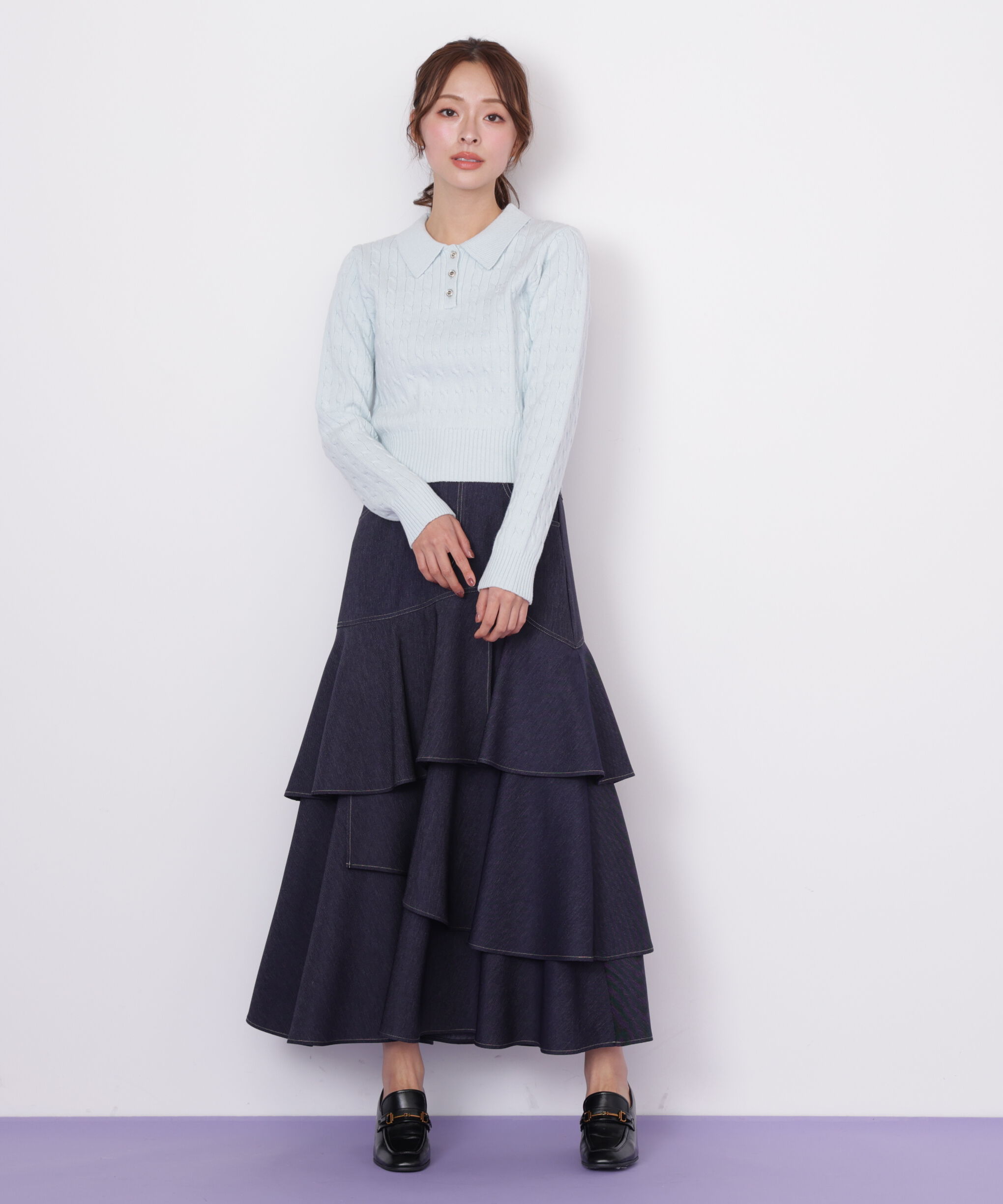  「アシメティアードスカート」|スカート|