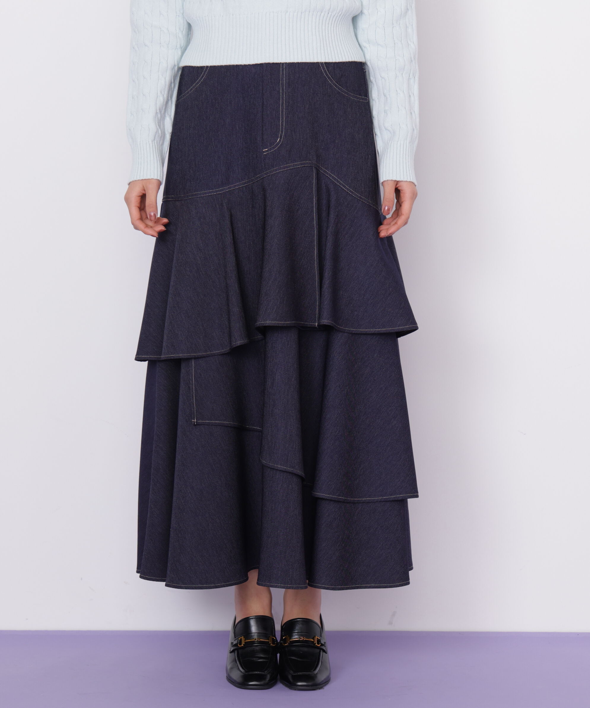  「アシメティアードスカート」|スカート|