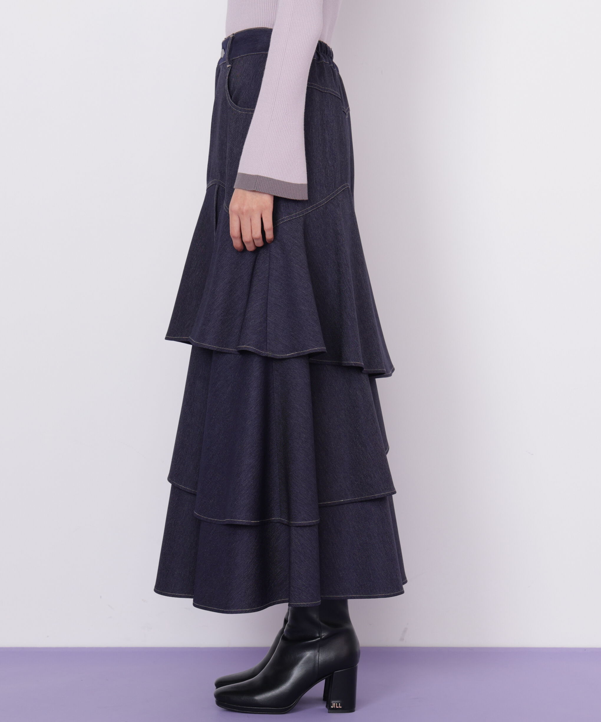  「アシメティアードスカート」|スカート|