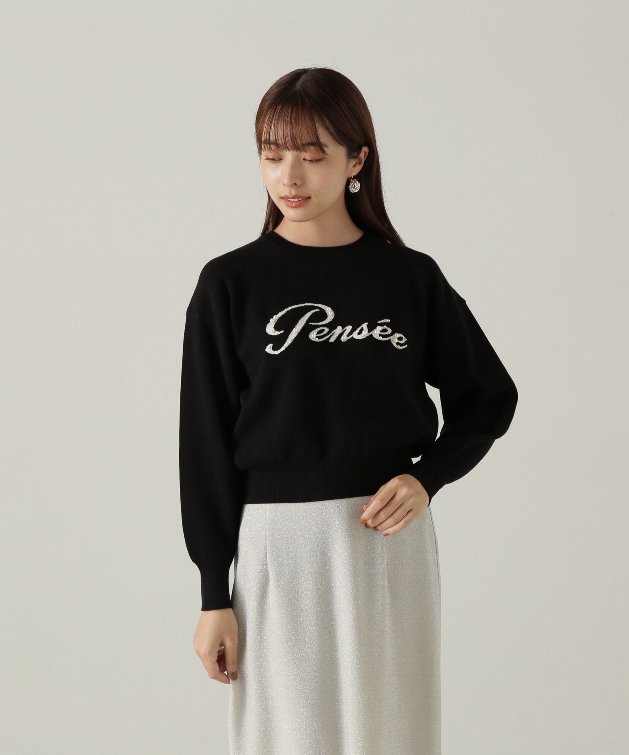 PROPORTION BODY DRESSING「パールロゴニット　WEB限定カラー：ブラウン　24AW」|ニット・セーター|