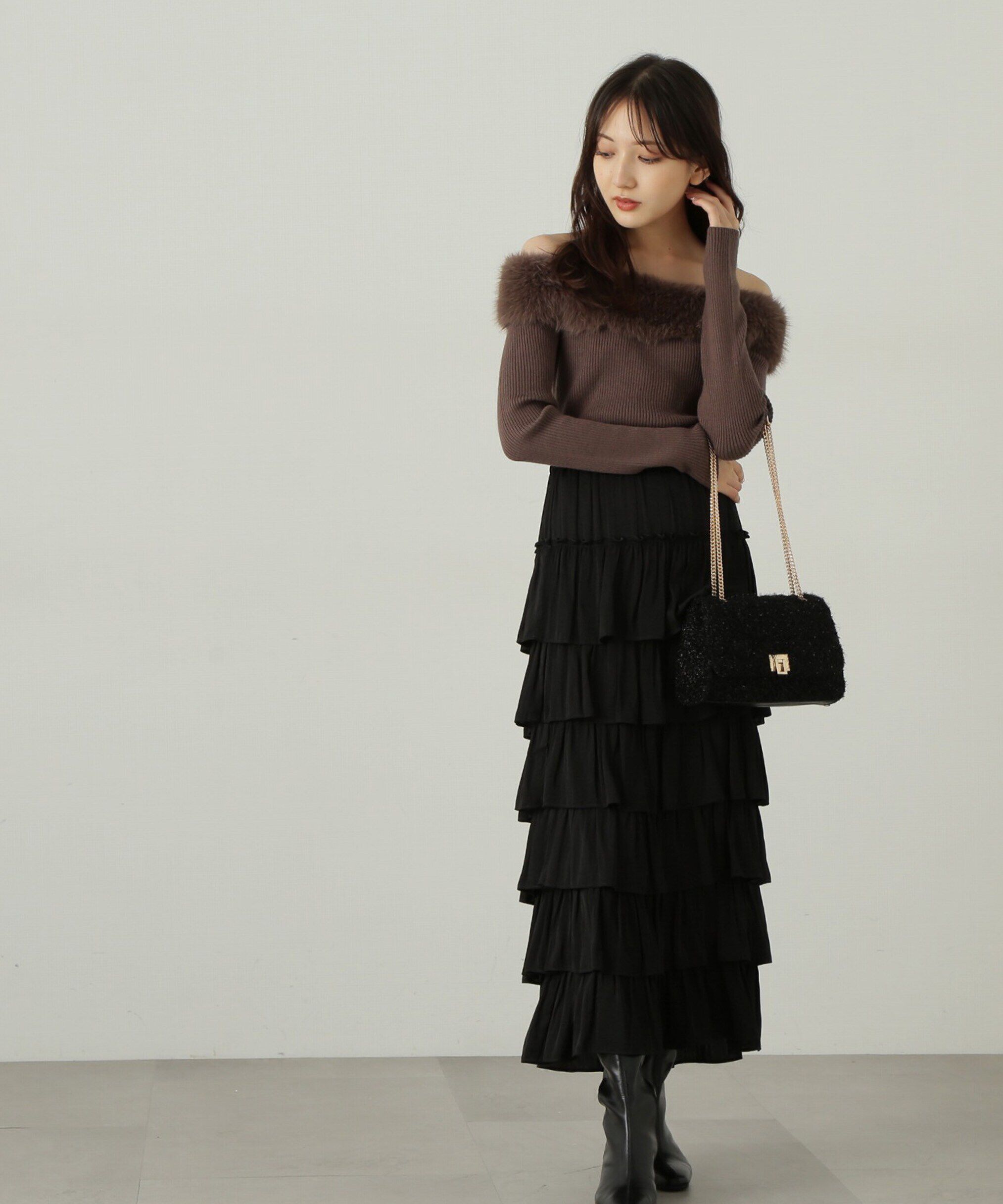 PROPORTION BODY DRESSING「ティアードフリルスカート　24AW」|スカート|