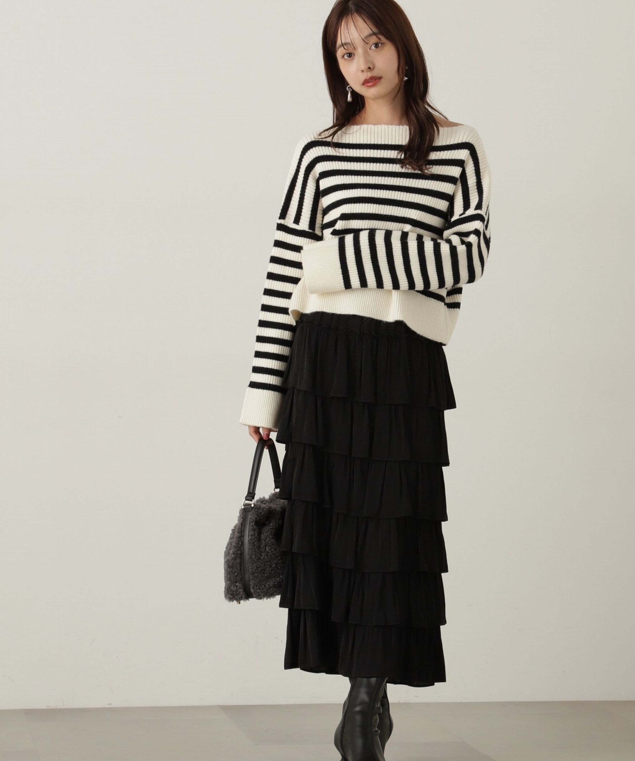 PROPORTION BODY DRESSING「ティアードフリルスカート　24AW」|スカート|