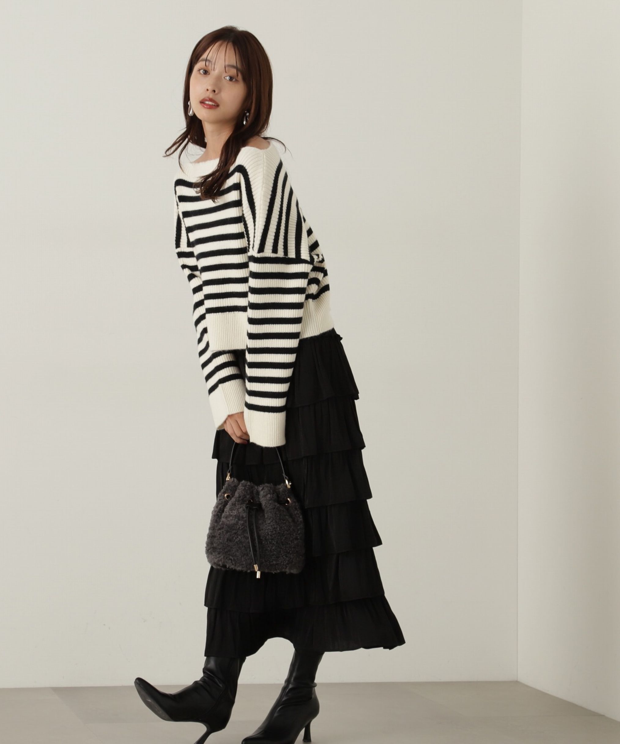 PROPORTION BODY DRESSING「ティアードフリルスカート　24AW」|スカート|
