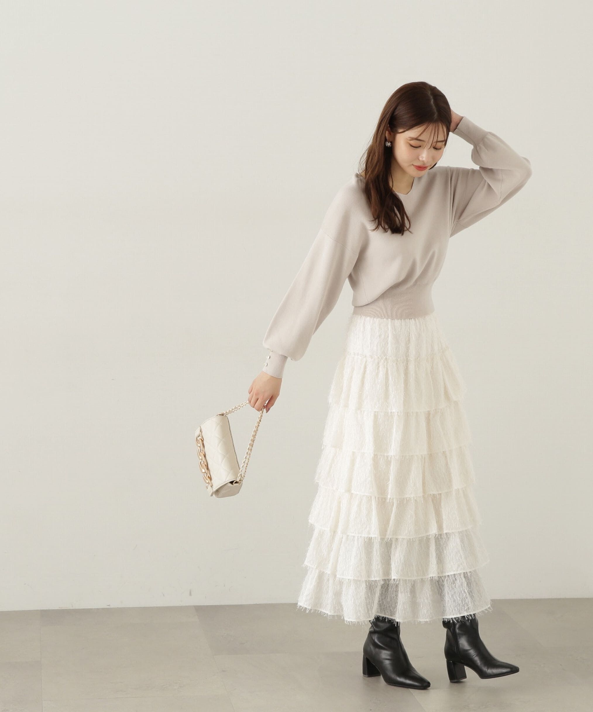 PROPORTION BODY DRESSING「ティアードフリルスカート　24AW」|スカート|