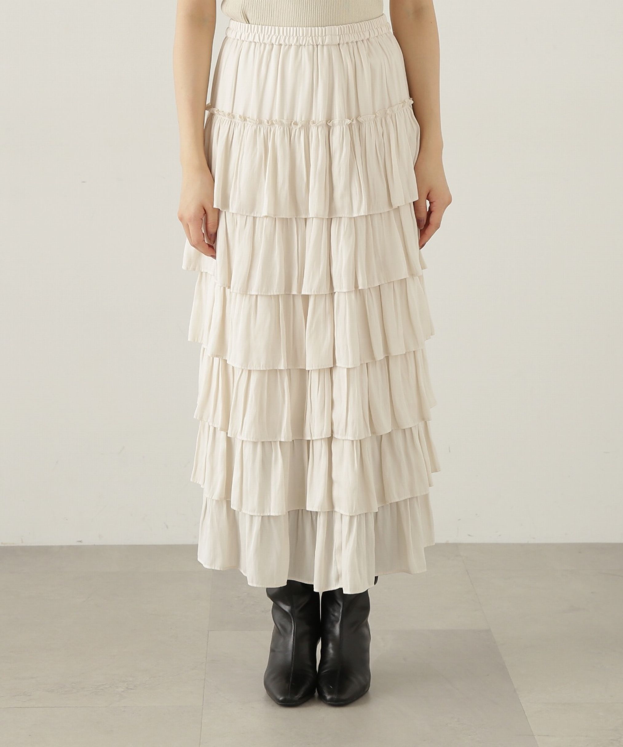 PROPORTION BODY DRESSING「ティアードフリルスカート　24AW」|スカート|