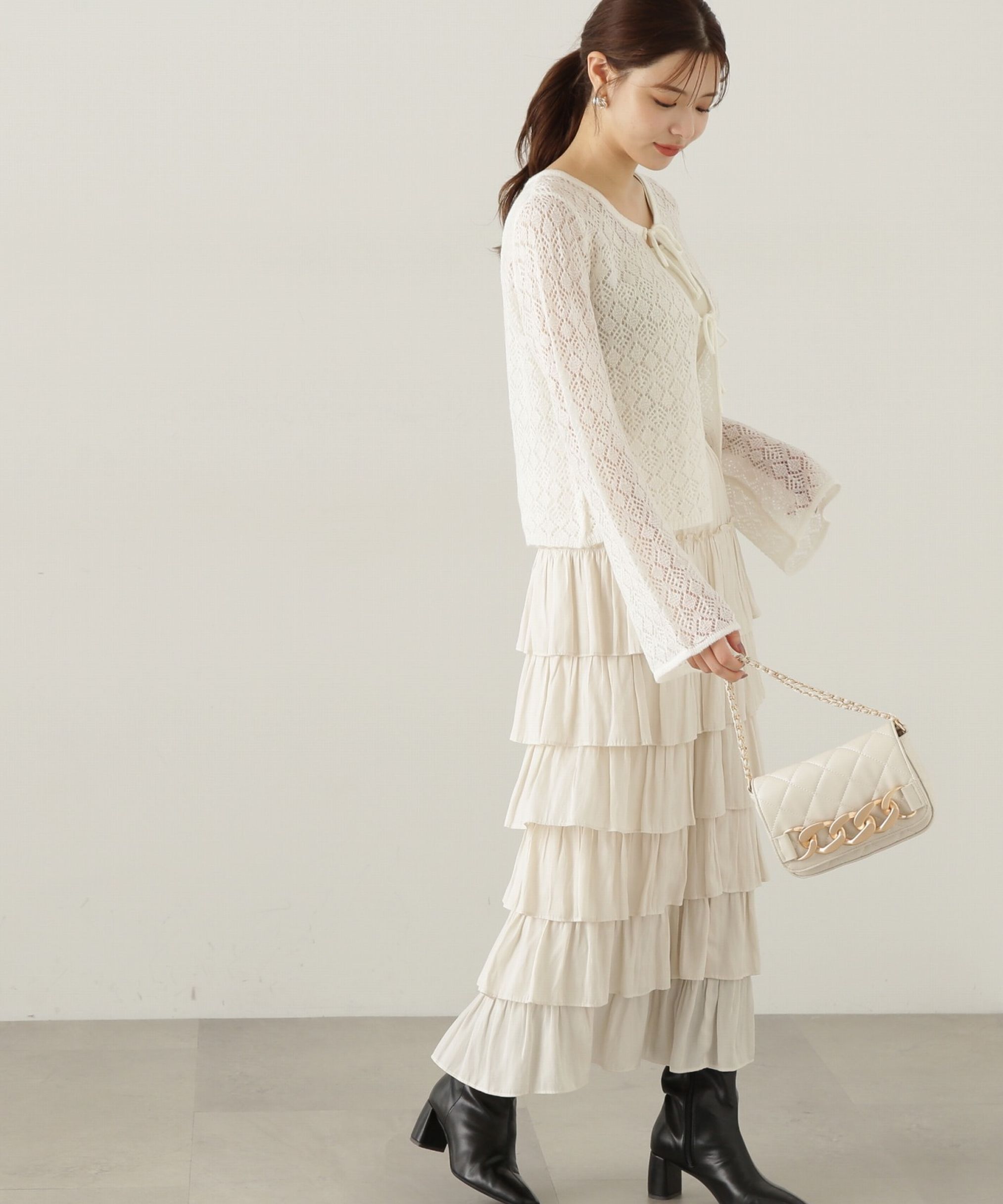 PROPORTION BODY DRESSING「ティアードフリルスカート　24AW」|スカート|