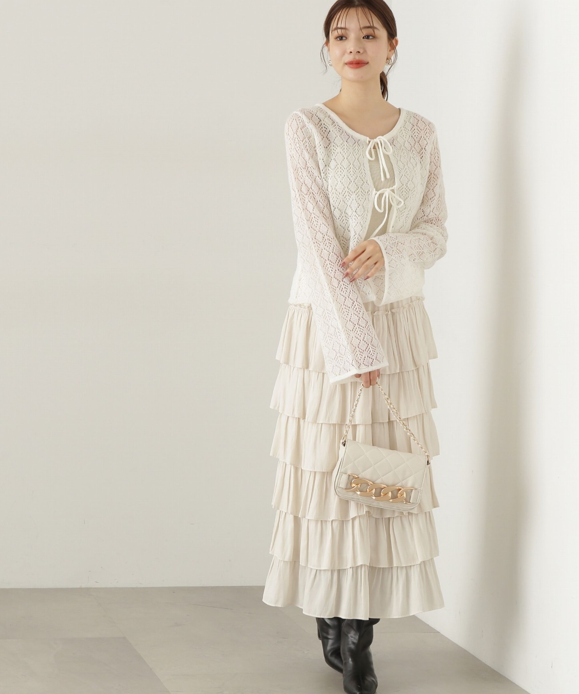 PROPORTION BODY DRESSING「ティアードフリルスカート　24AW」|スカート|