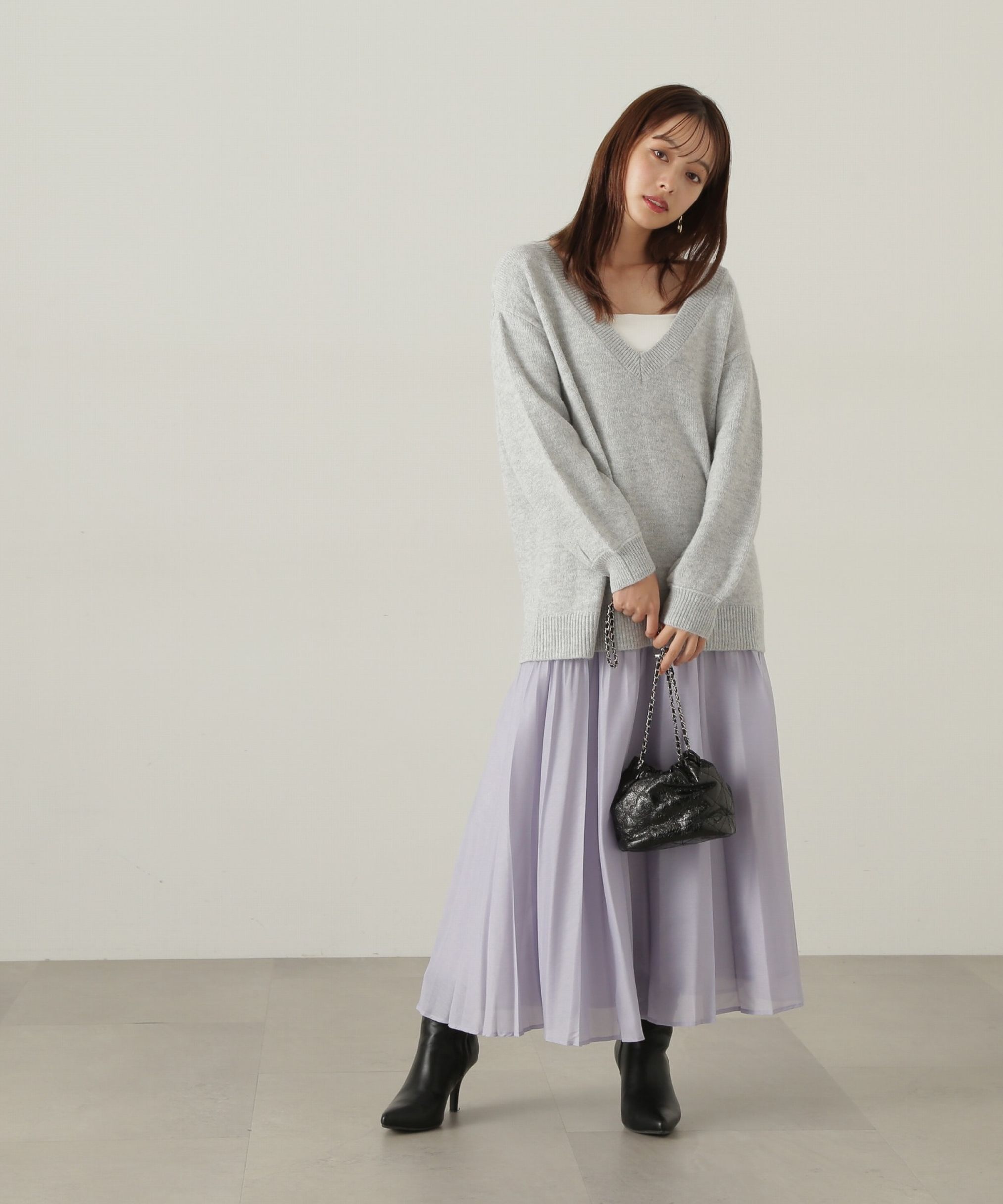 PROPORTION BODY DRESSING「プリーツオーガンスカート　24AW」|スカート|