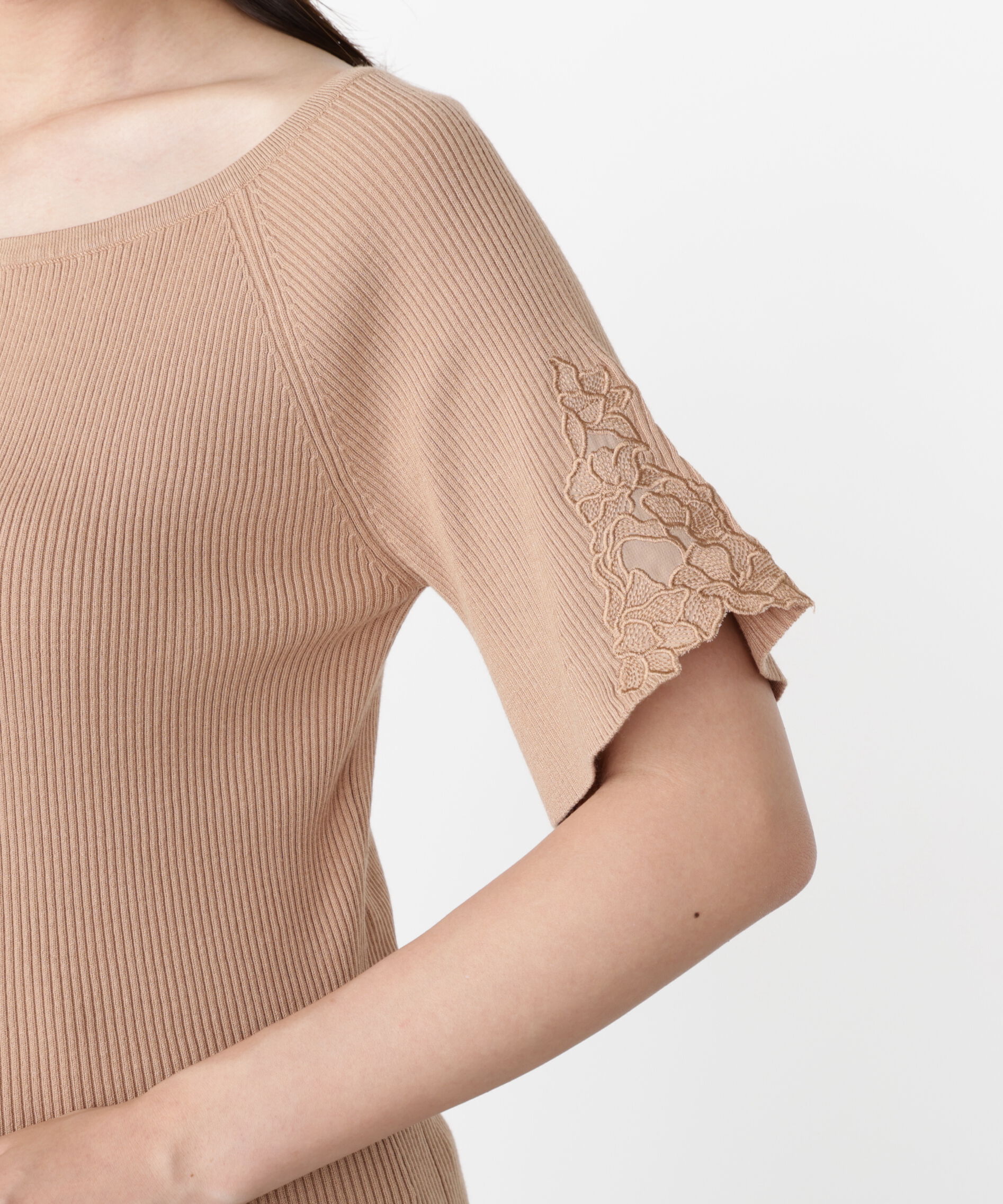 PROPORTION BODY DRESSING「エンブロイダリースリーブニット」|ニット・セーター|