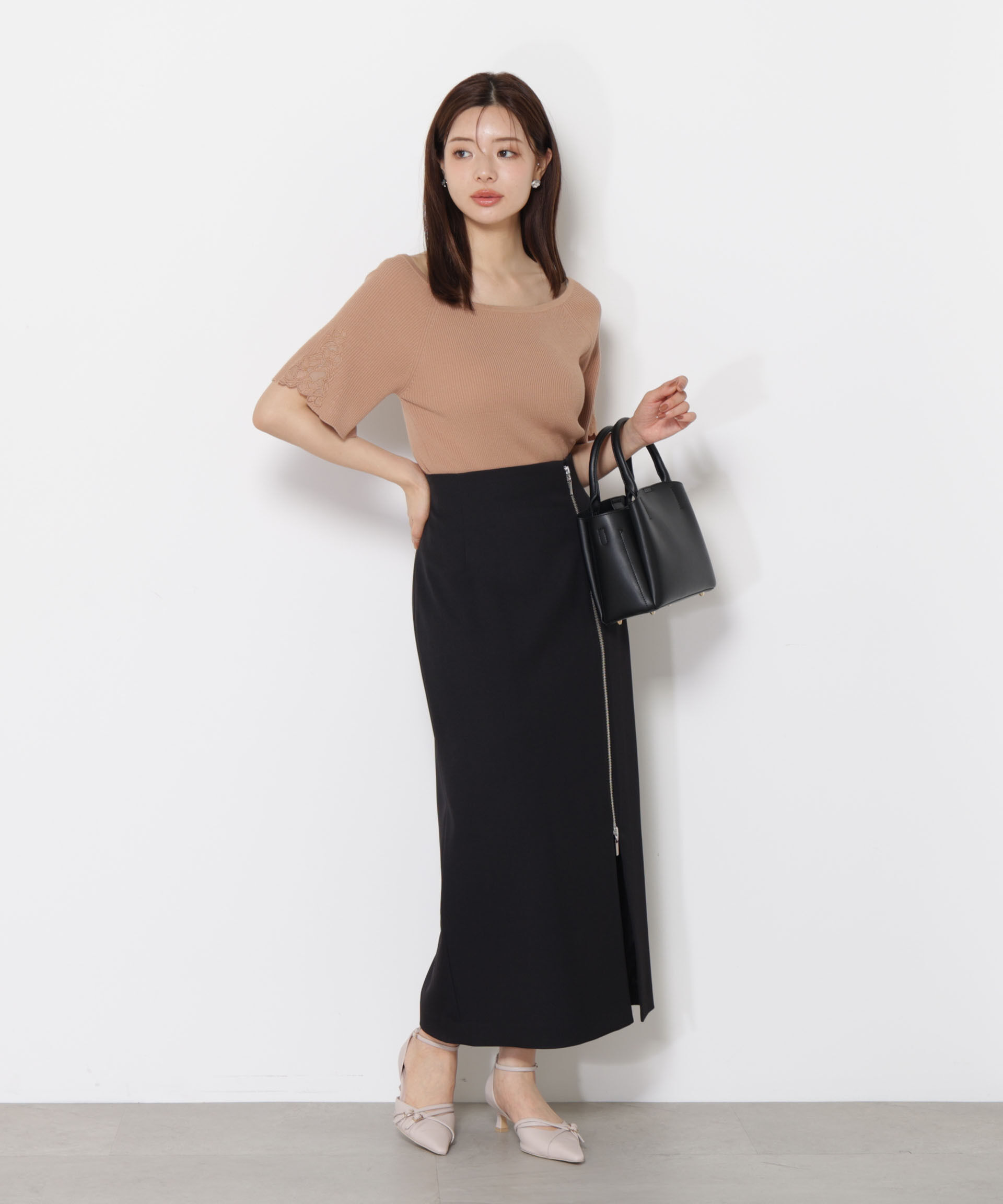 PROPORTION BODY DRESSING「エンブロイダリースリーブニット」|ニット・セーター|