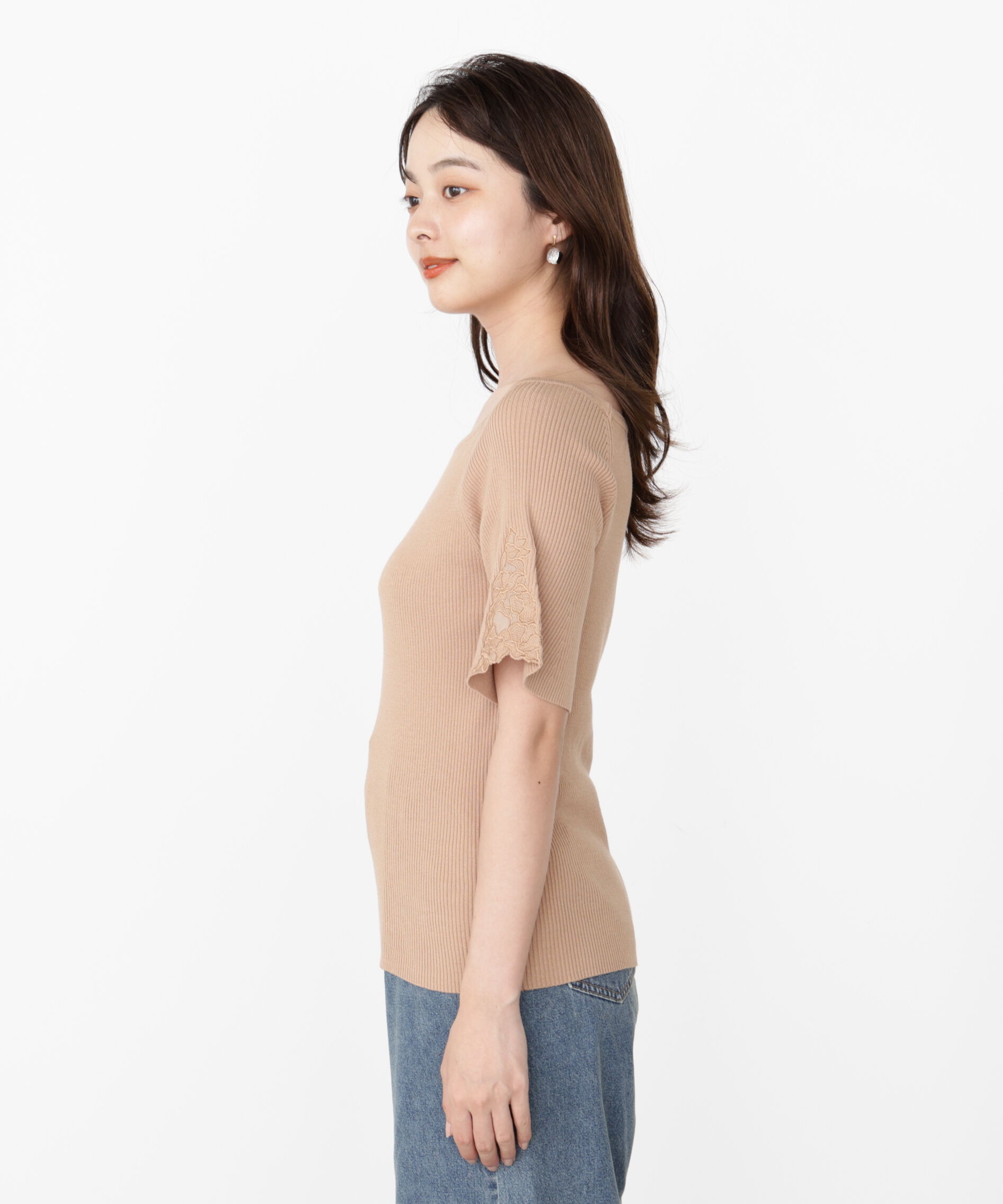 PROPORTION BODY DRESSING「エンブロイダリースリーブニット」|ニット・セーター|