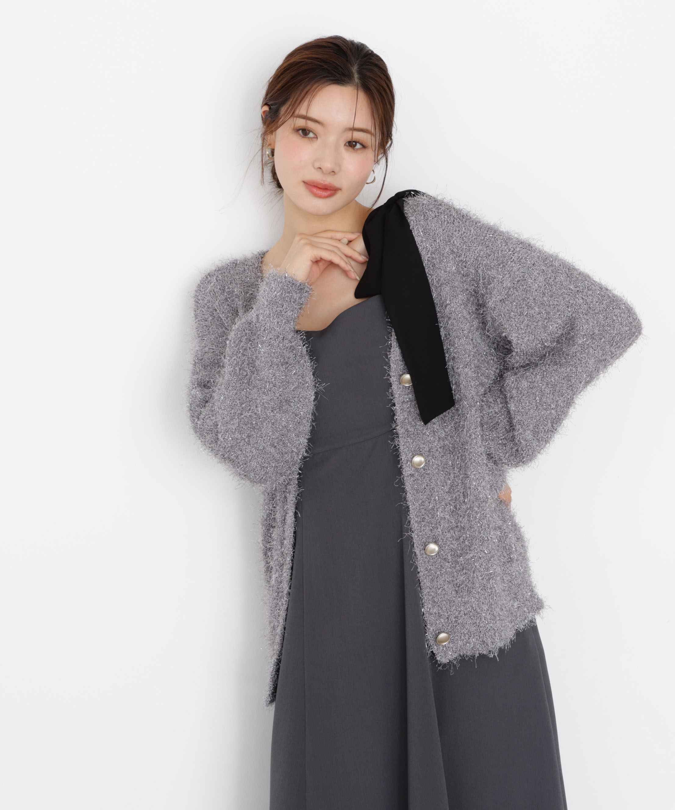 PROPORTION BODY DRESSING「《EDIT COLOGNE》肩リボンキャミワンピース 25AW」|ワンピース|