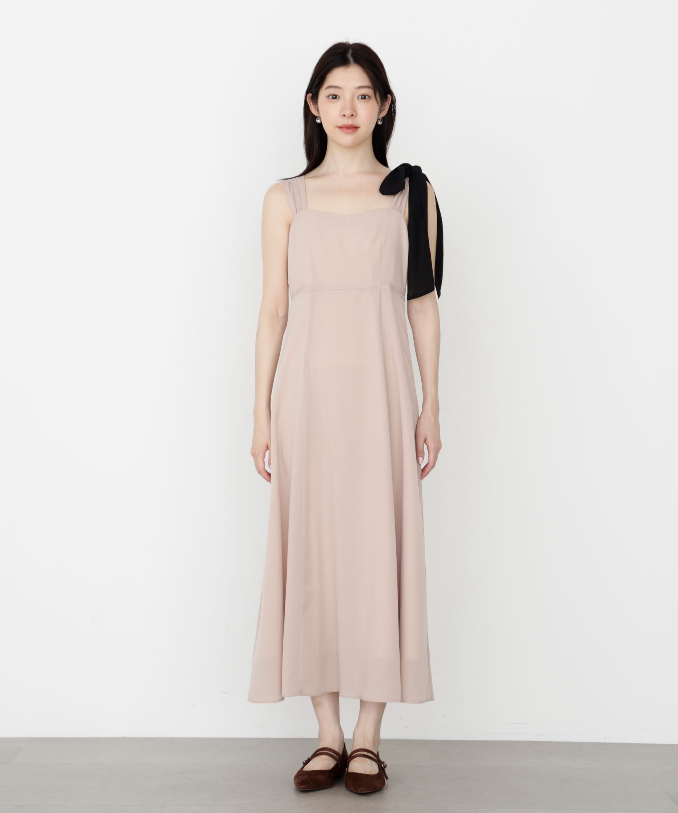 PROPORTION BODY DRESSING「《EDIT COLOGNE》肩リボンキャミワンピース 25AW」|ワンピース|