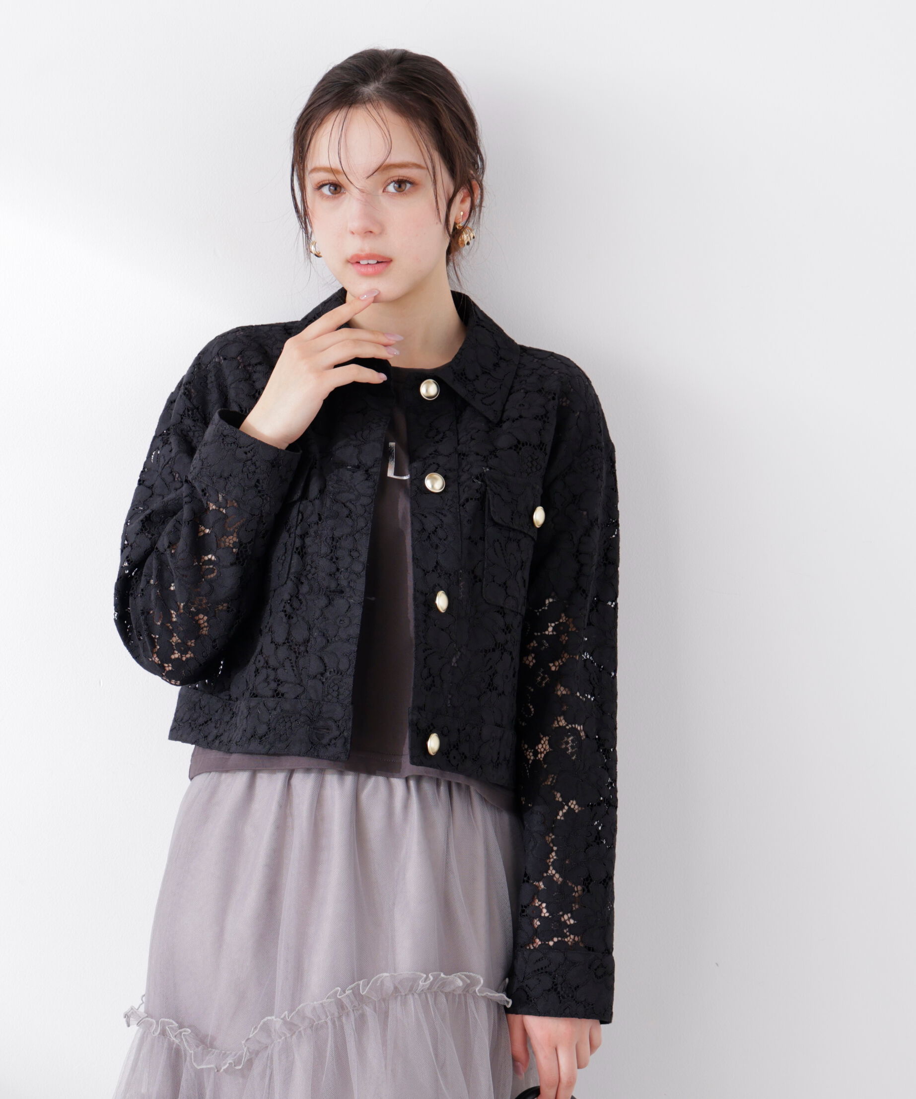 PROPORTION BODY DRESSING「レースブルゾン　26SS」|ブルゾン・スタジャン|