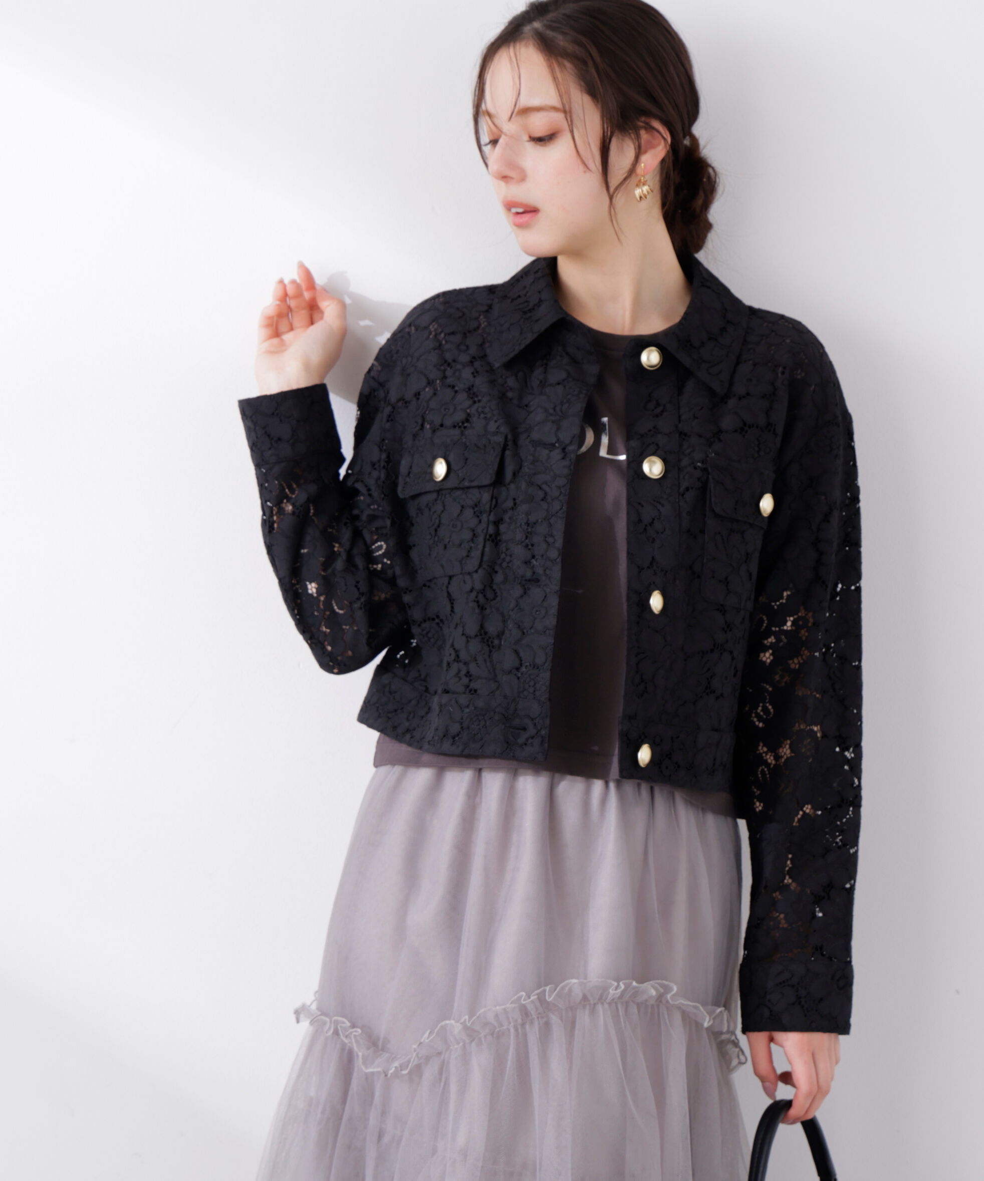 PROPORTION BODY DRESSING「レースブルゾン　26SS」|ブルゾン・スタジャン|