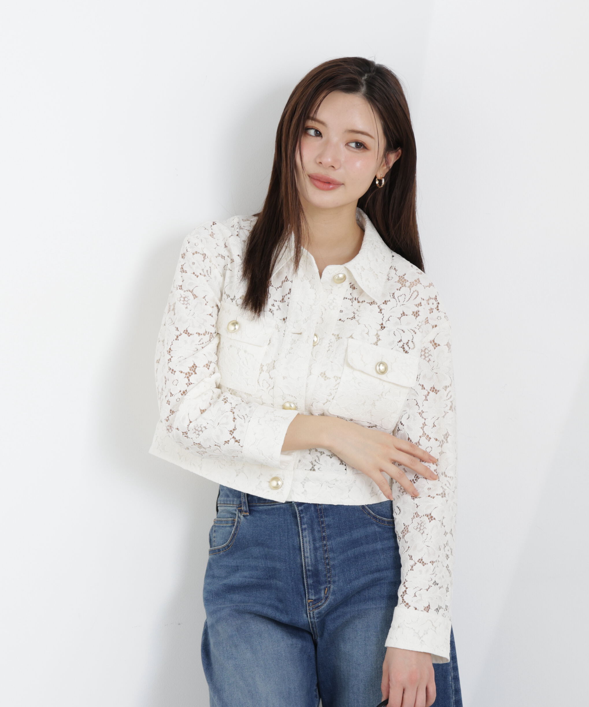 PROPORTION BODY DRESSING「レースブルゾン　26SS」|ブルゾン・スタジャン|