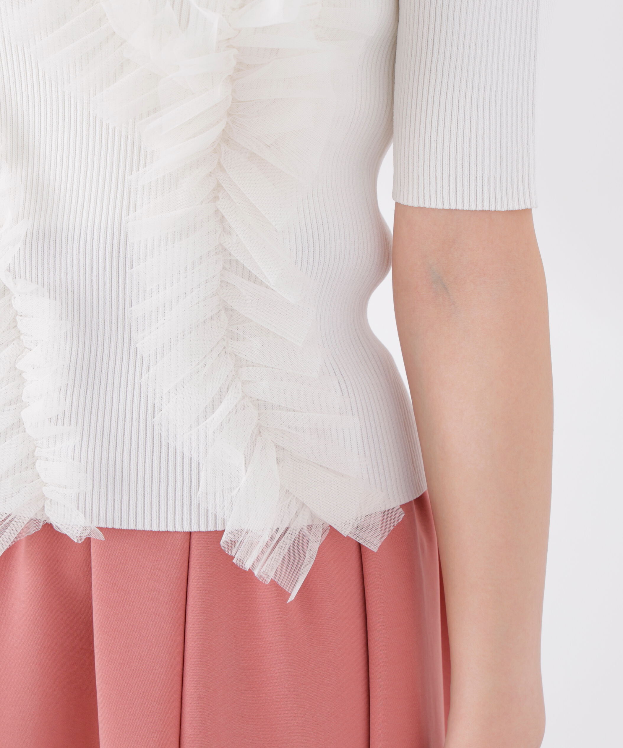 PROPORTION BODY DRESSING「チュールフリル付きニット　26SS」|ニット・セーター|