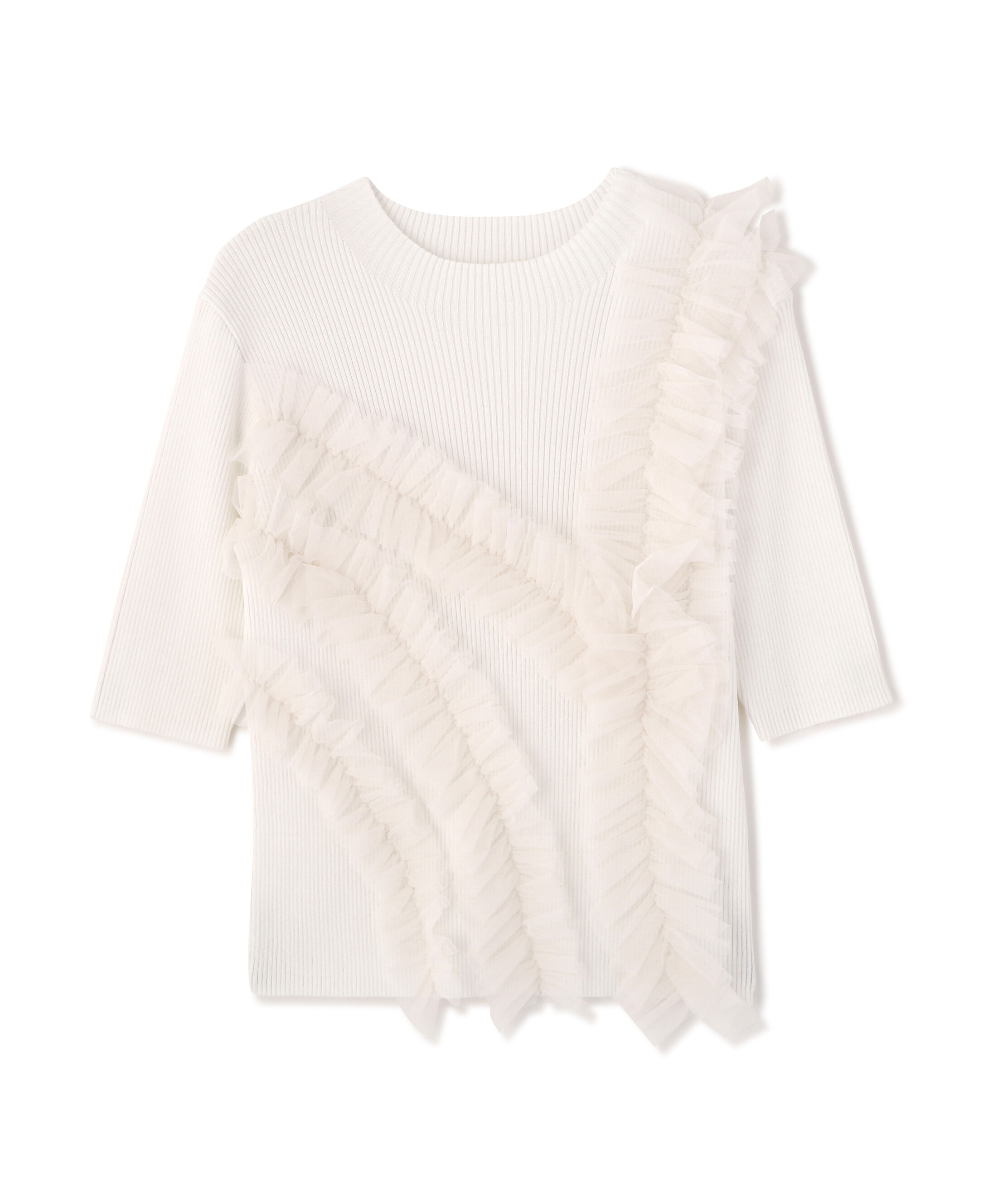 PROPORTION BODY DRESSING「チュールフリル付きニット　26SS」|ニット・セーター|