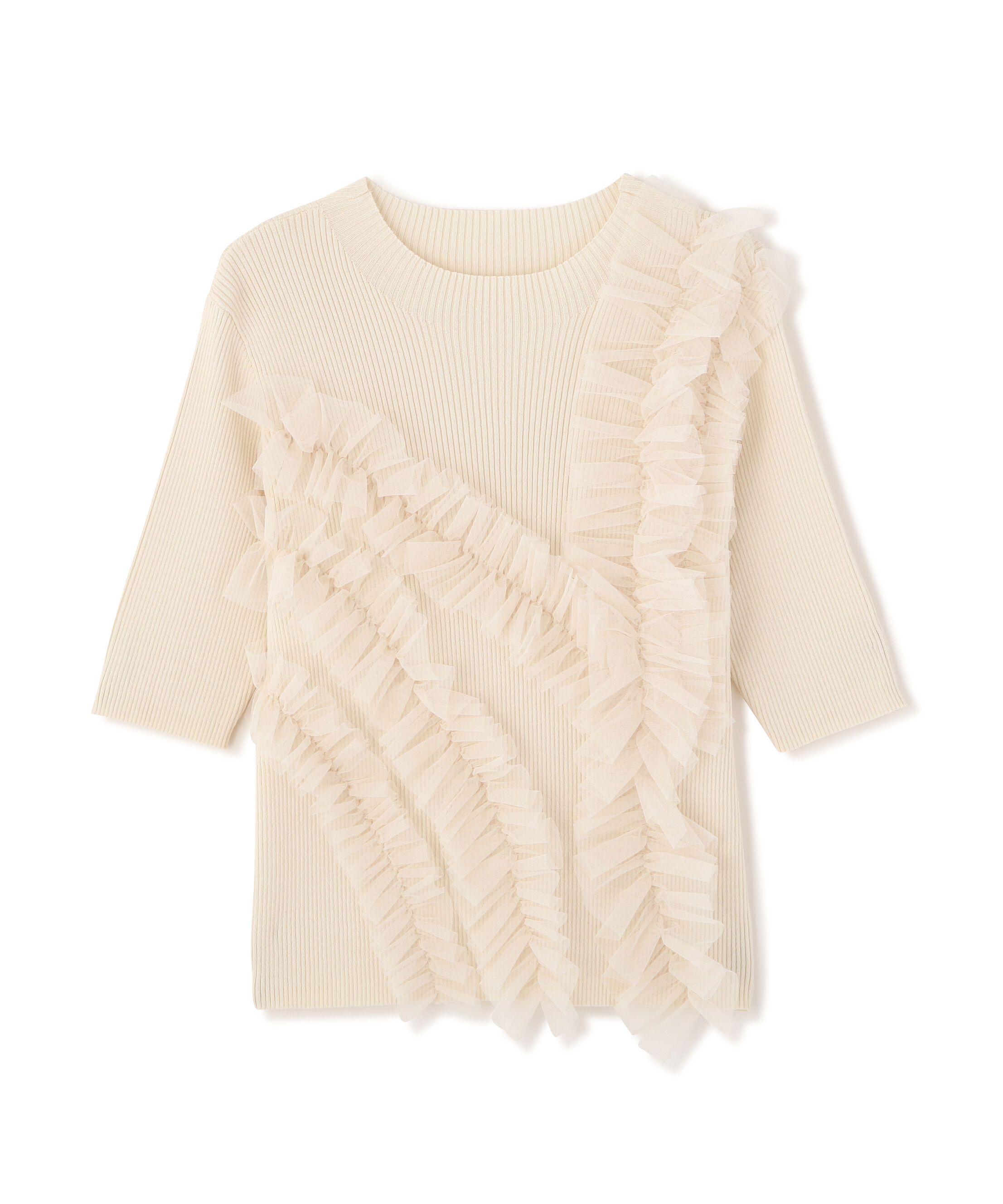 PROPORTION BODY DRESSING「チュールフリル付きニット　26SS」|ニット・セーター|