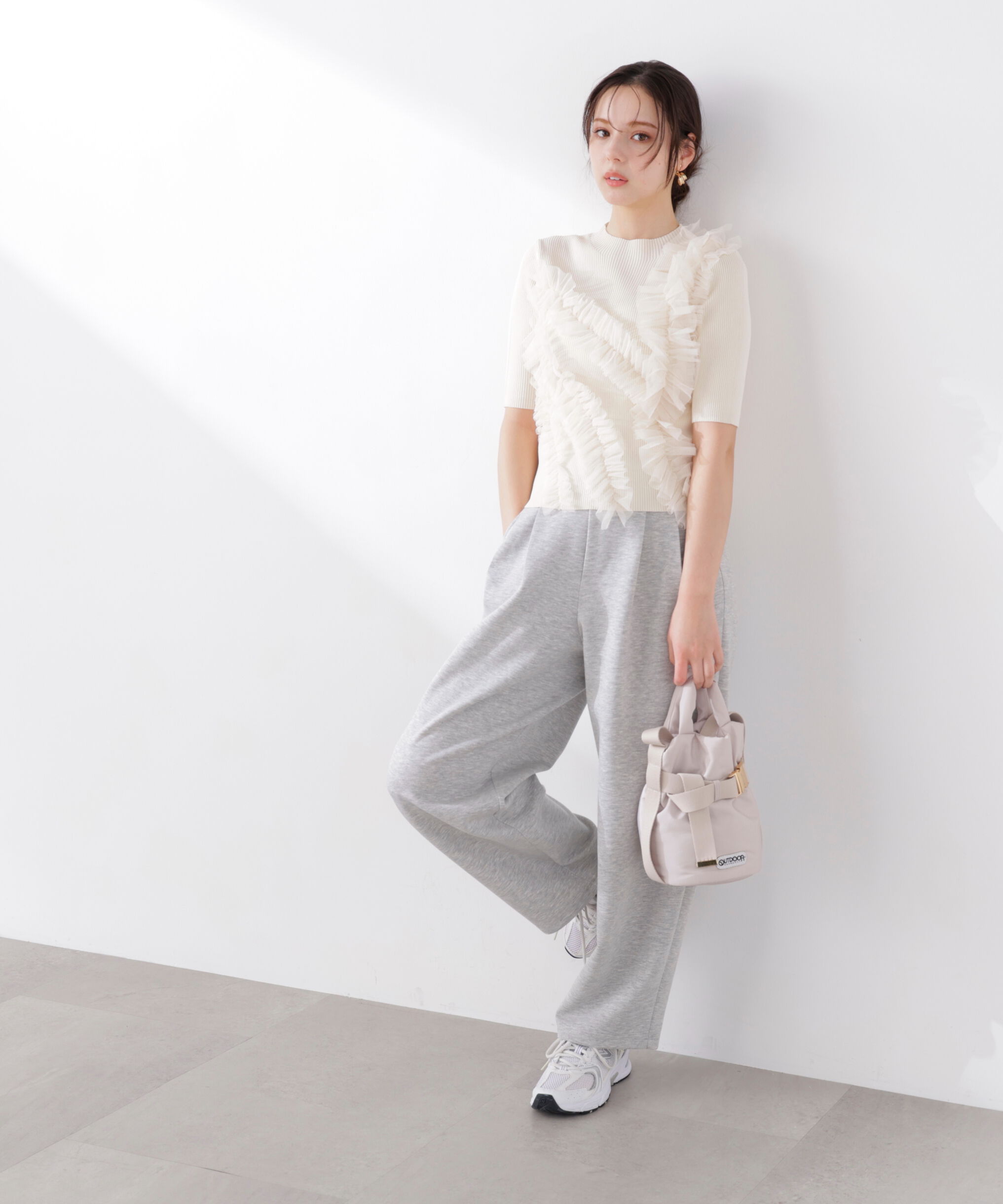 PROPORTION BODY DRESSING「チュールフリル付きニット　26SS」|ニット・セーター|