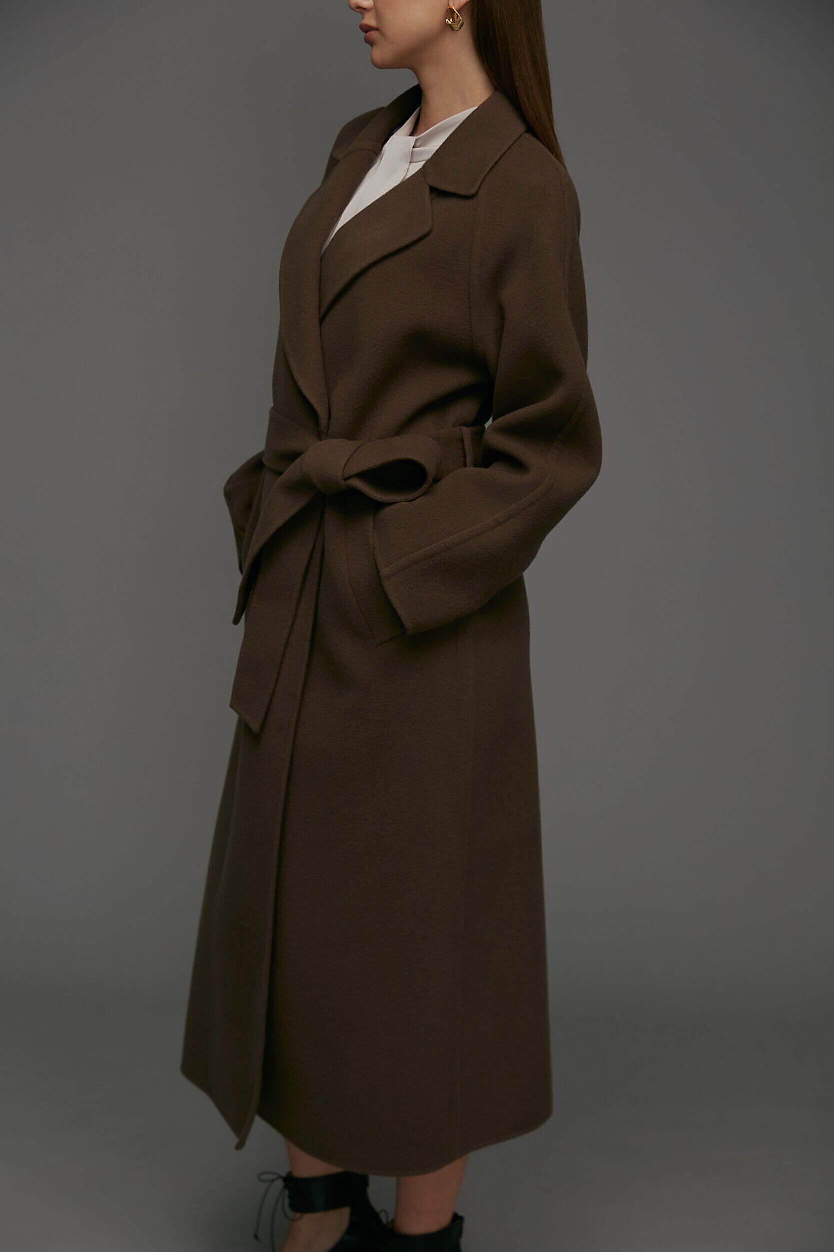  「ストール付きベルテッドリバーコート」|その他|