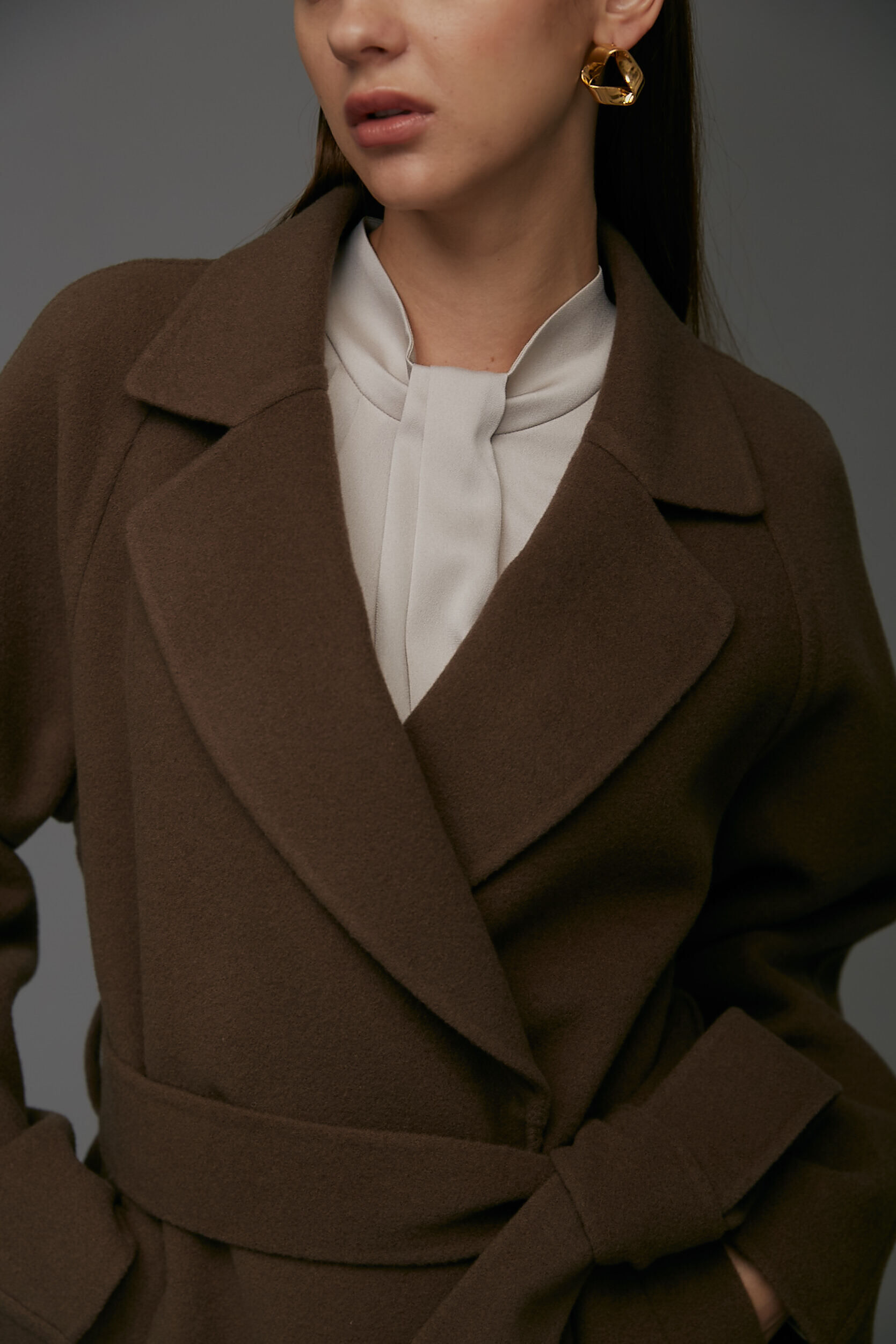  「ストール付きベルテッドリバーコート」|その他|