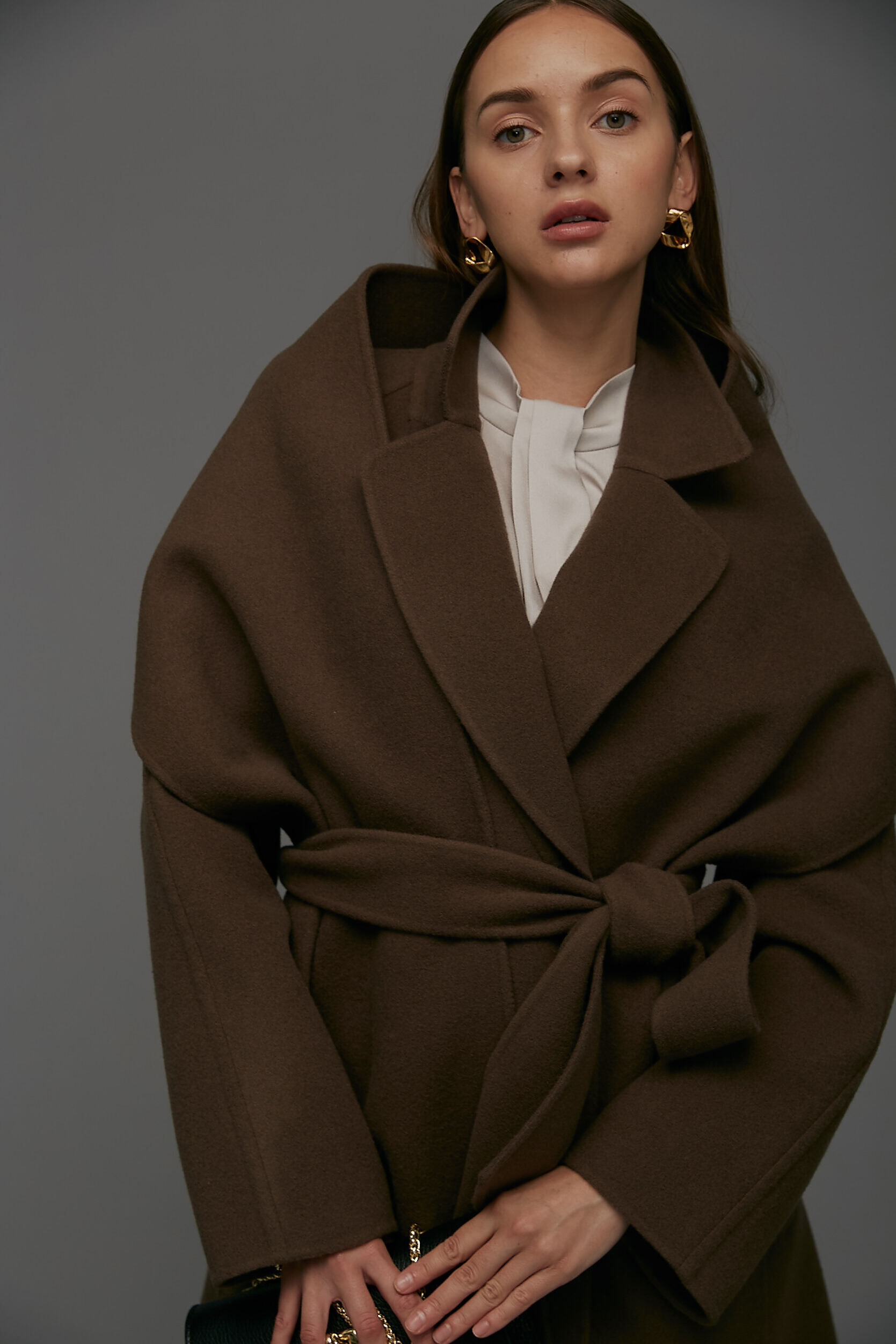  「ストール付きベルテッドリバーコート」|その他|