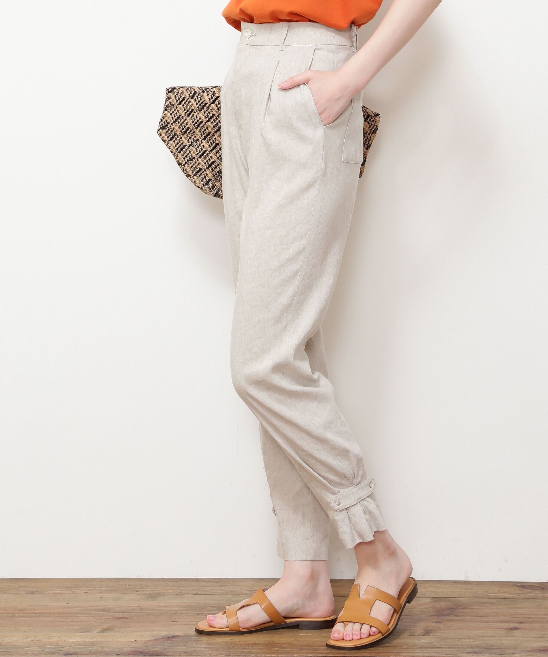  「◆アンクルベルトパンツ」|その他|グレージュ2